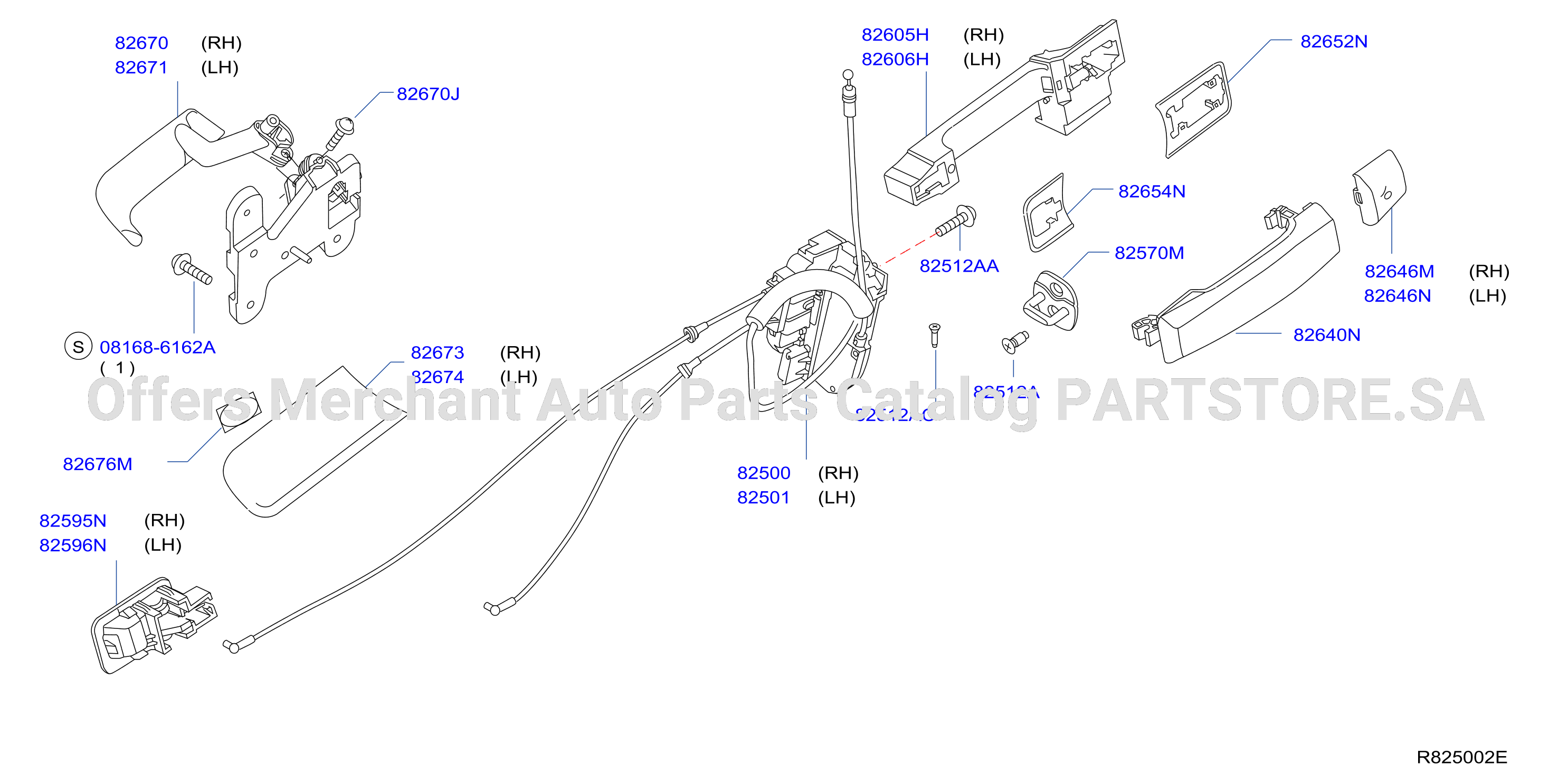 Rear Door Lock Handle