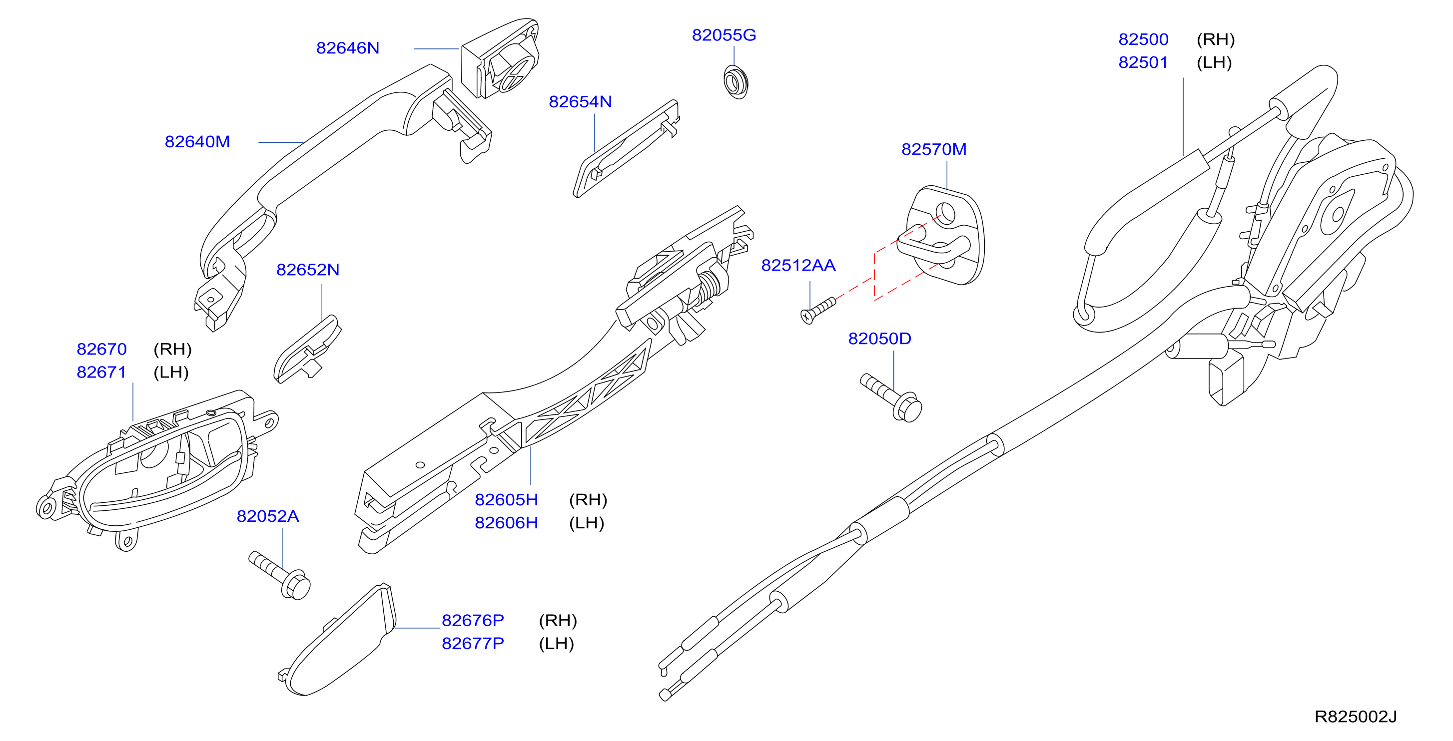 Rear Door Lock Handle
