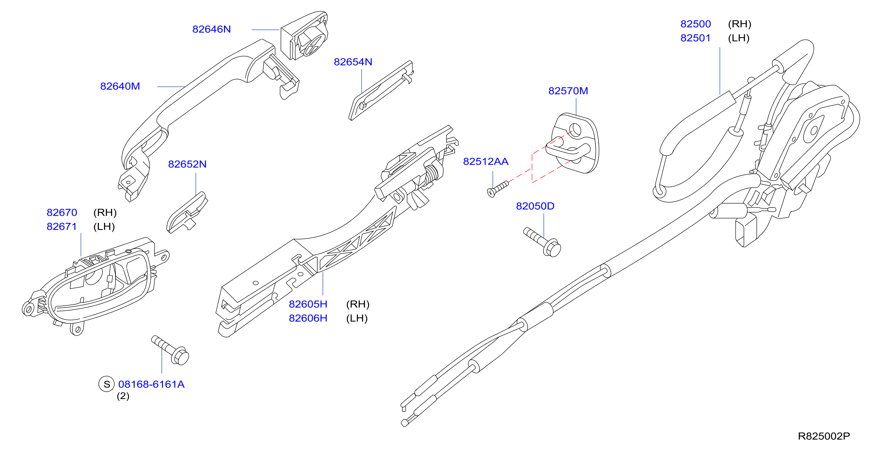 Rear Door Lock Handle