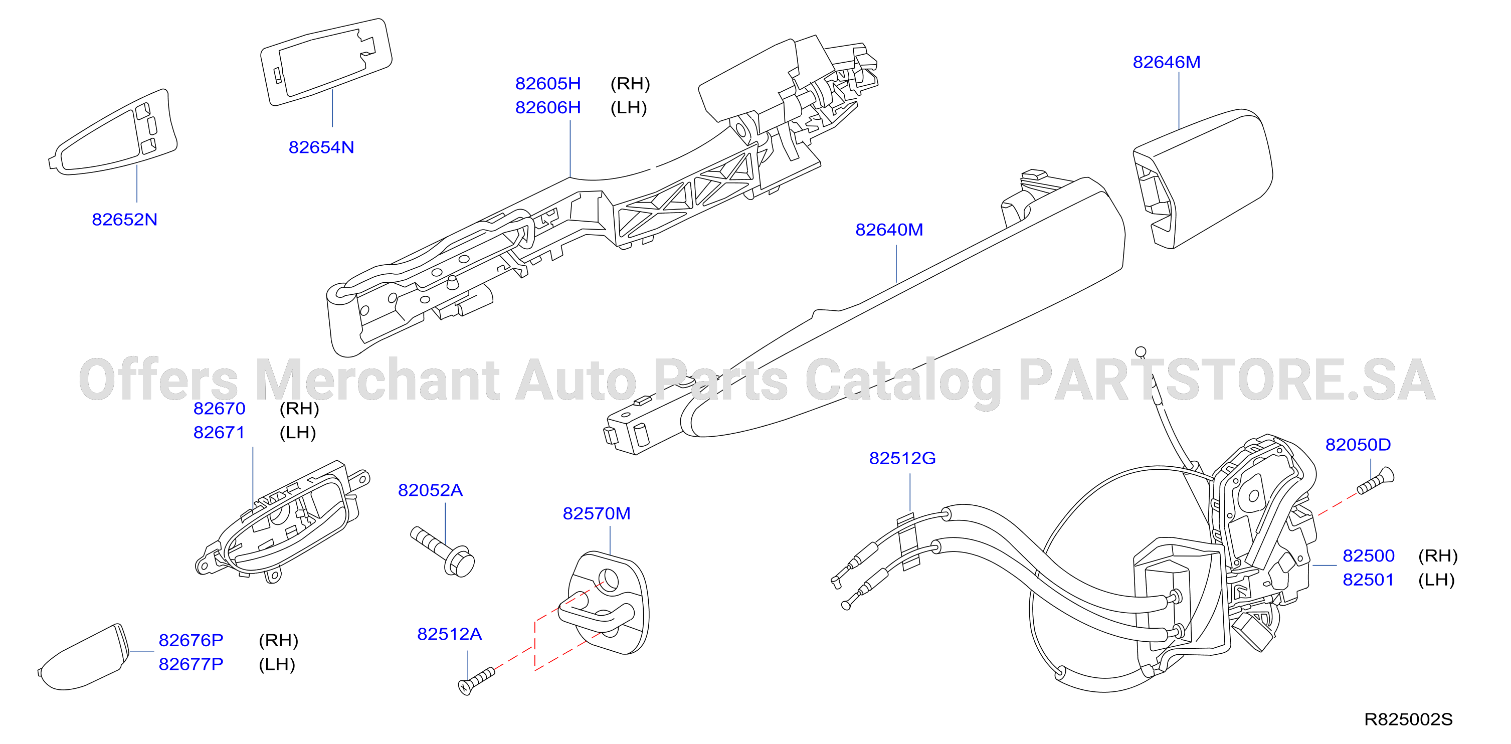 Rear Door Lock Handle