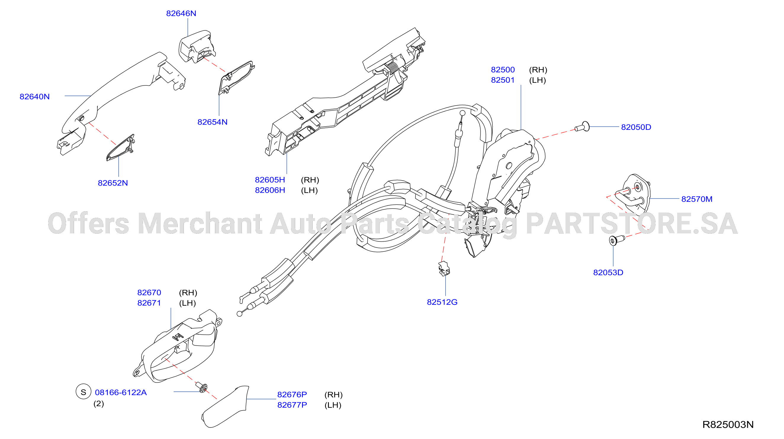 Rear Door Lock Handle
