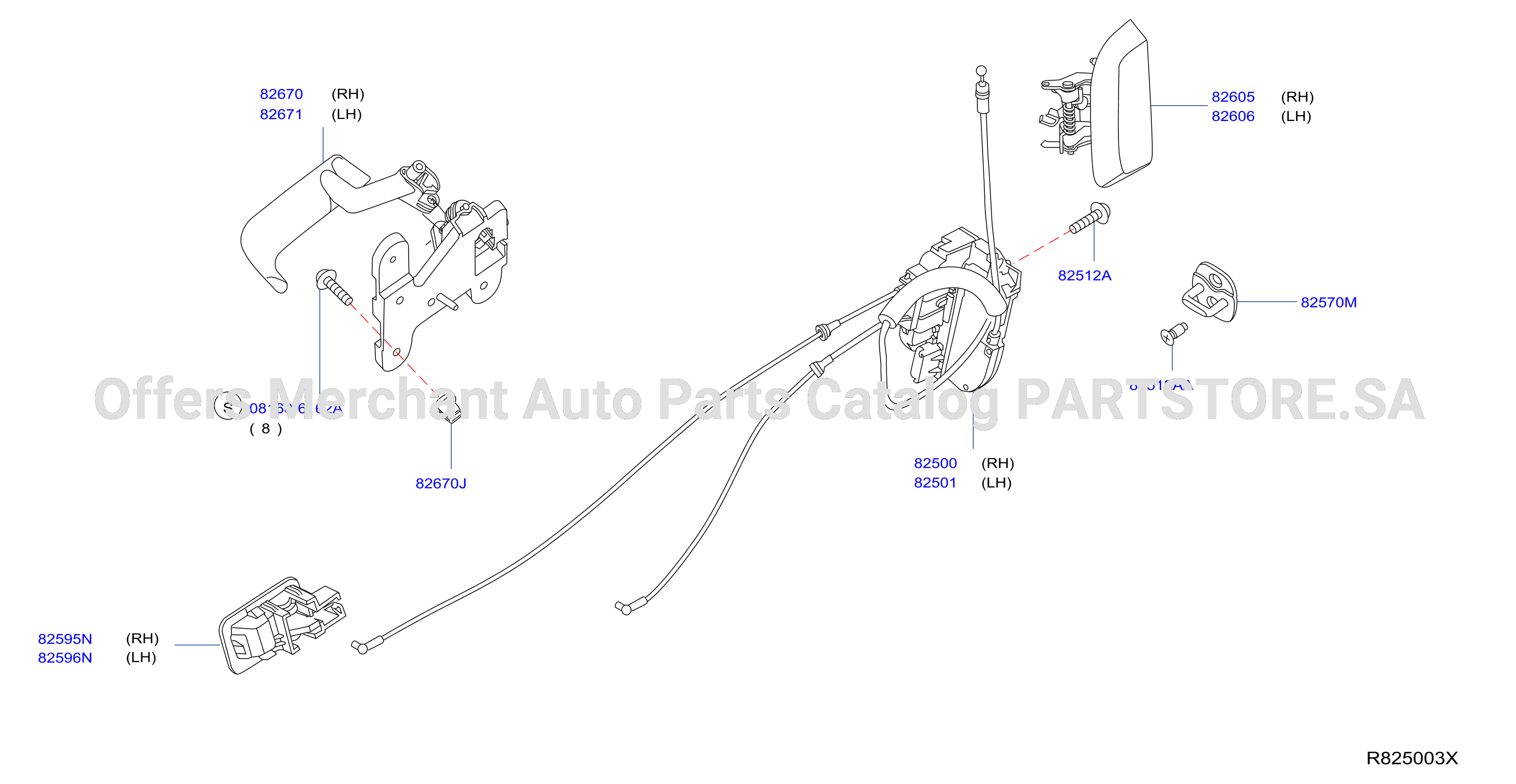Rear Door Lock Handle