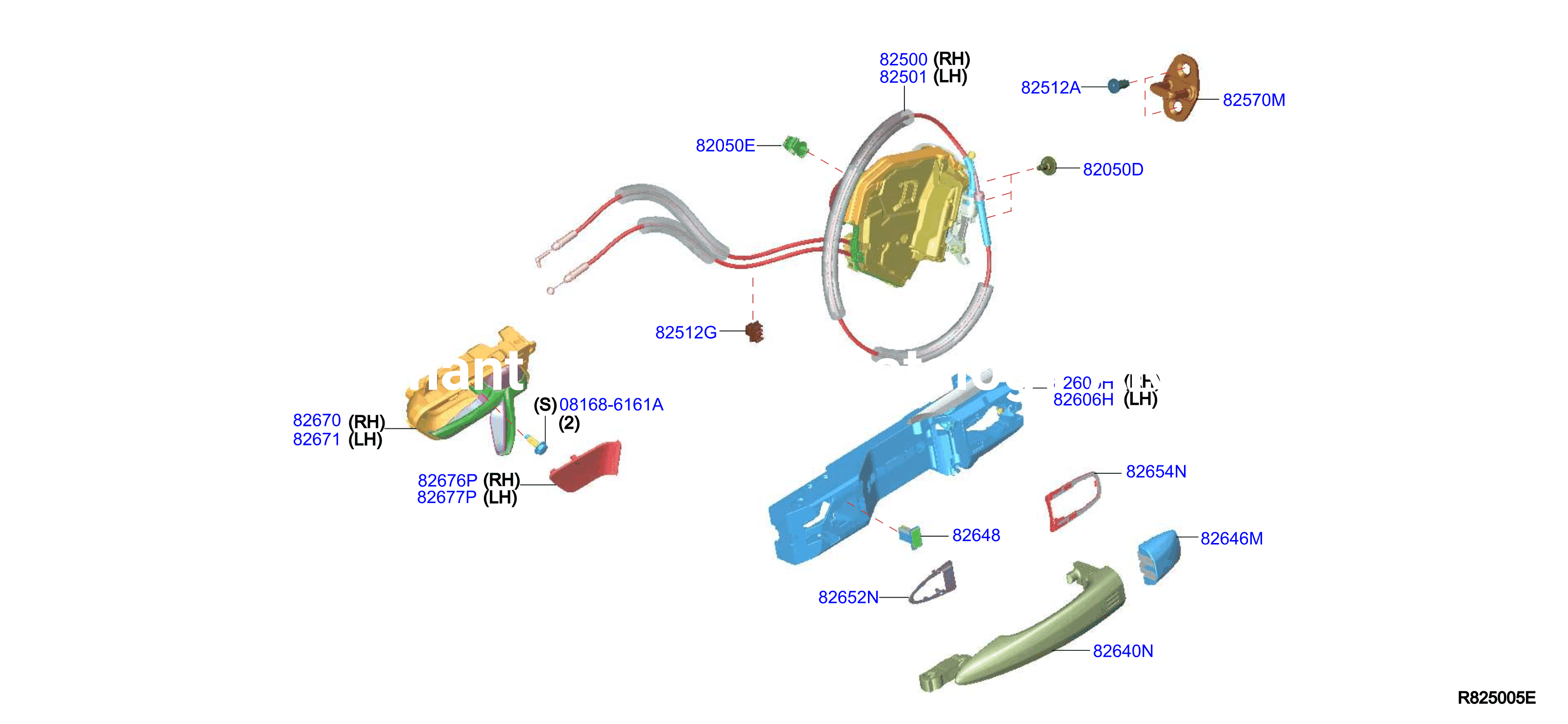 Rear Door Lock Handle