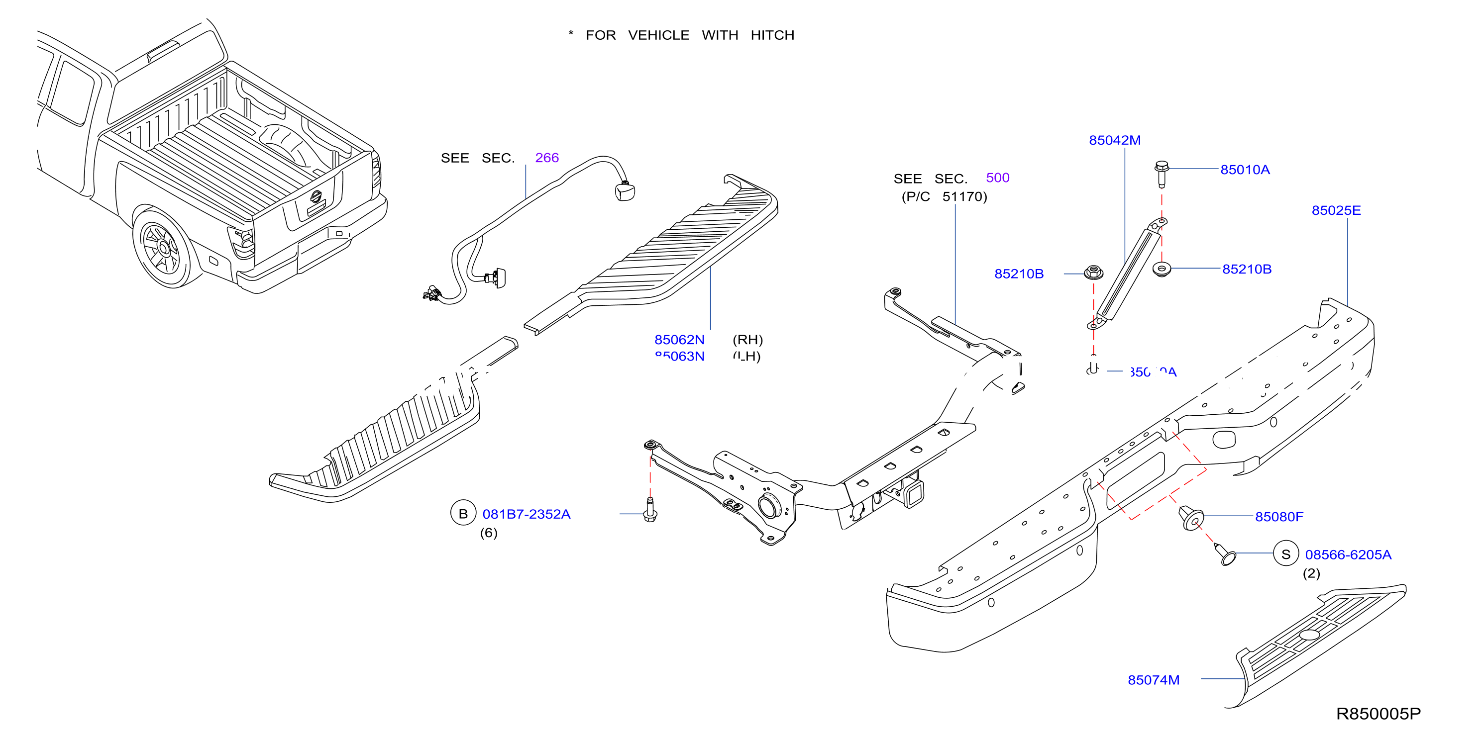 Rear Bumper With Hitch