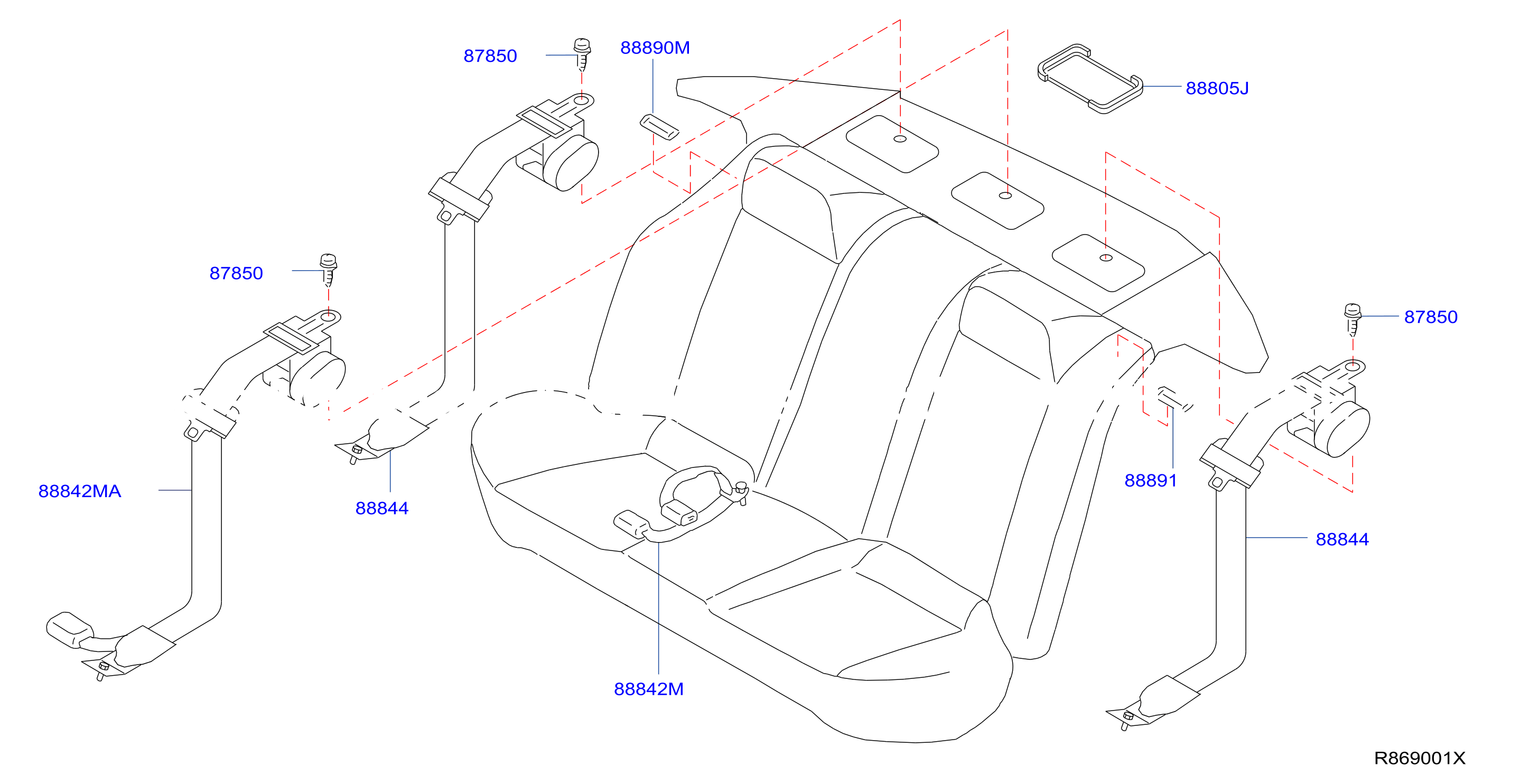 Rear Seat Belt