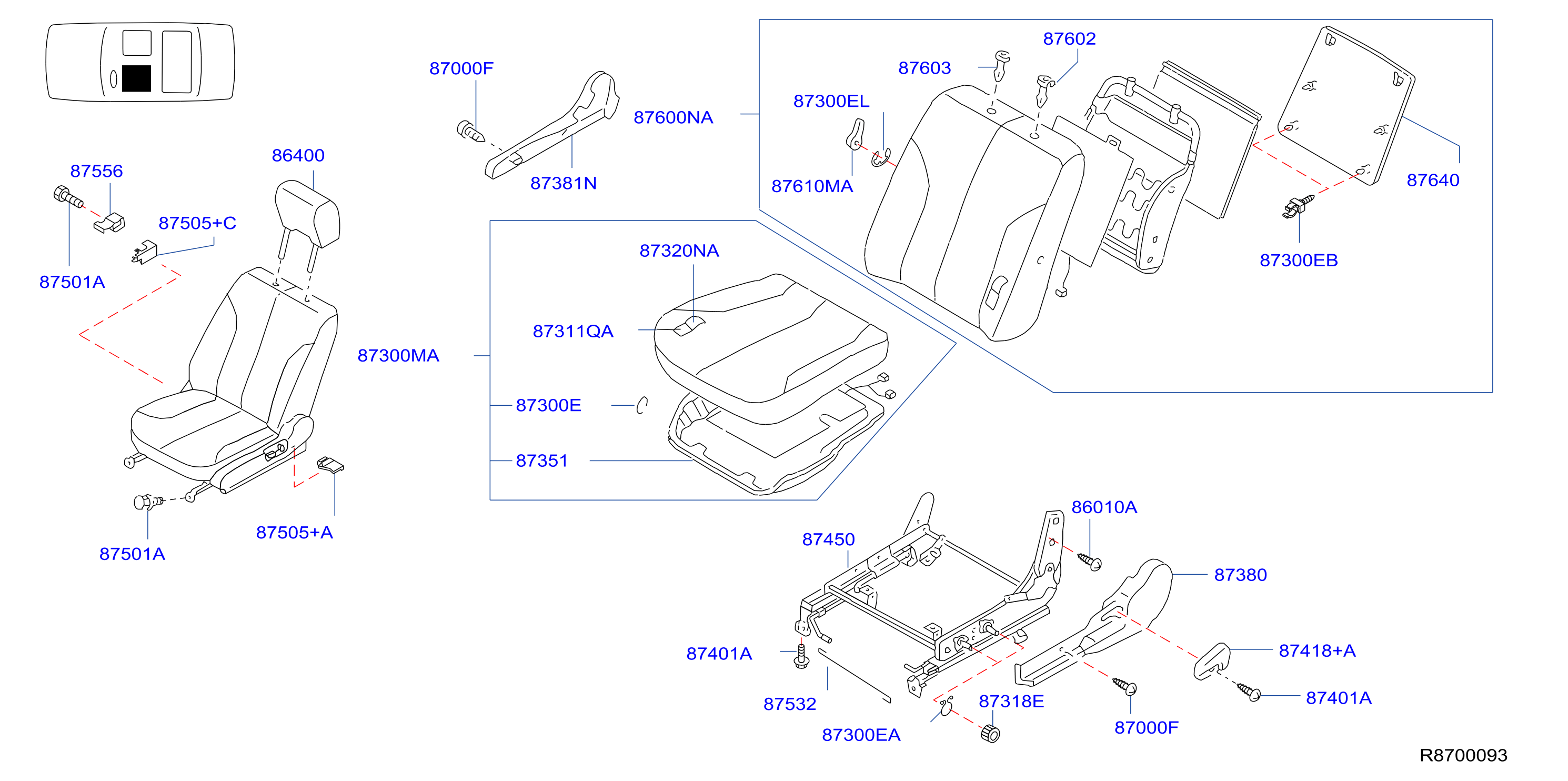 Front Seat Lh Manual Seat W / Sab