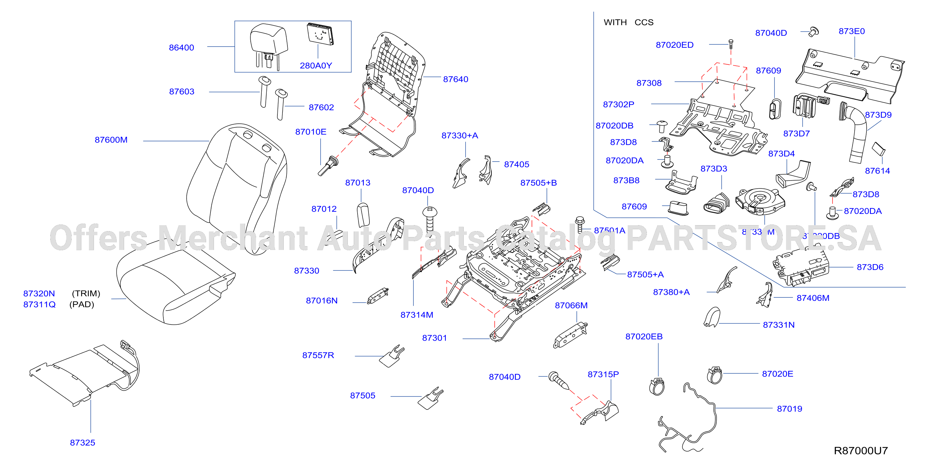Front Seat Rh Seat Power Ccs Dvd