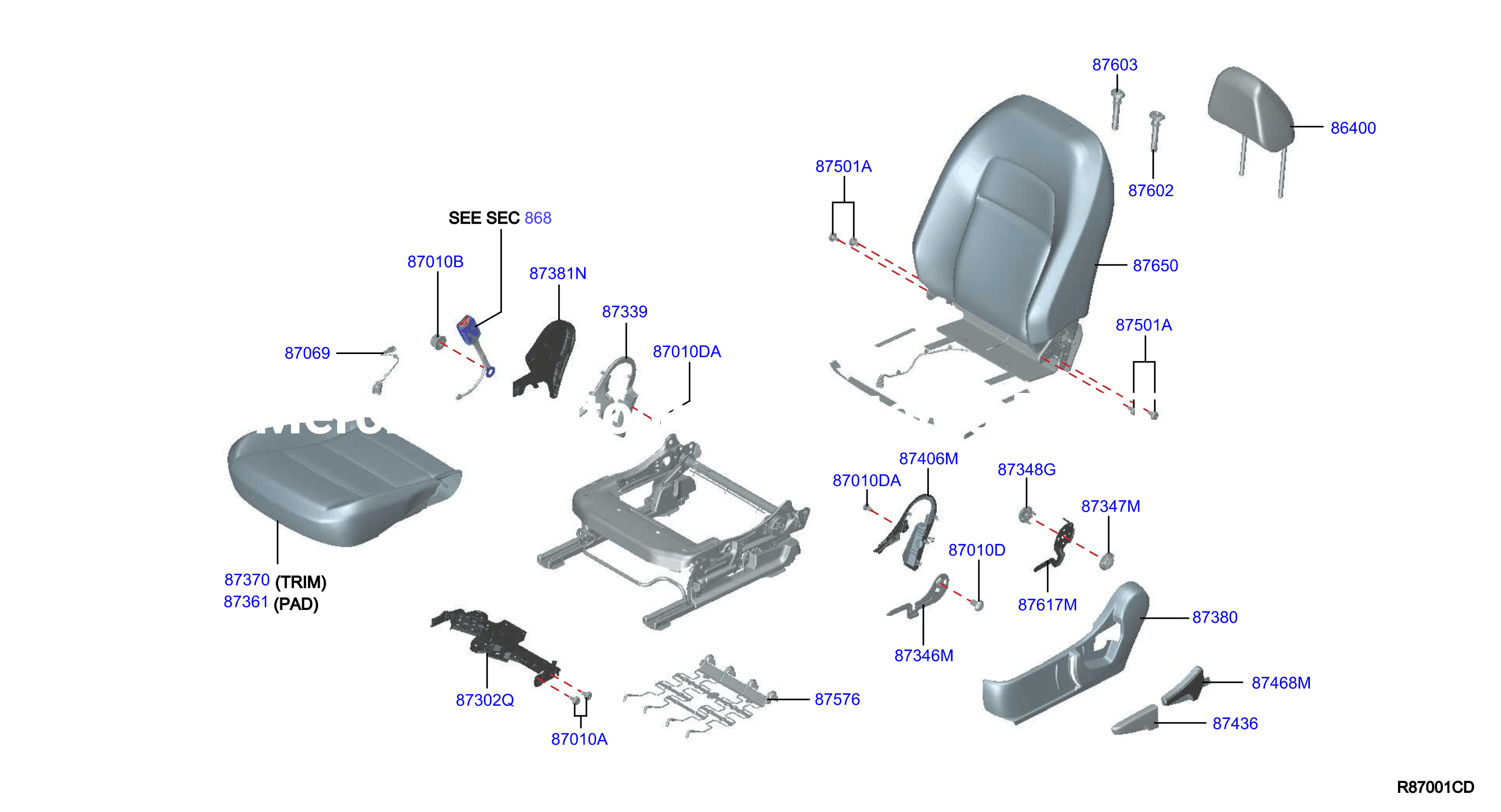 Front Seat Driver Seat Manual