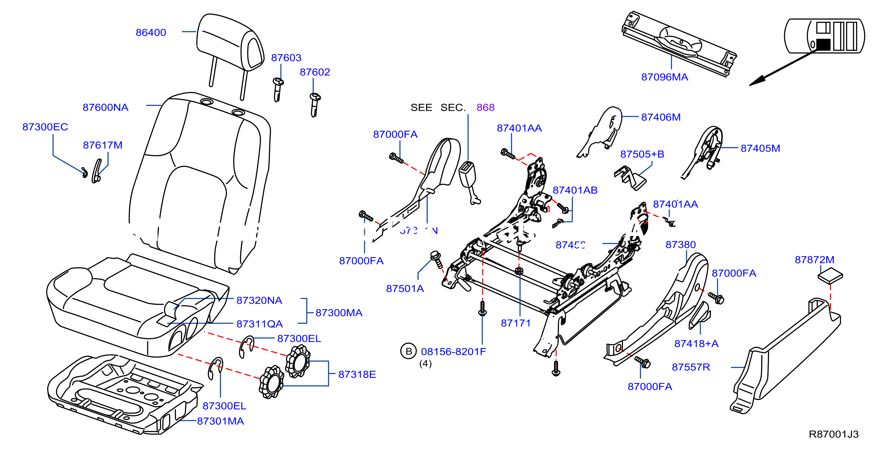 Front Seat Lh Seat Manual