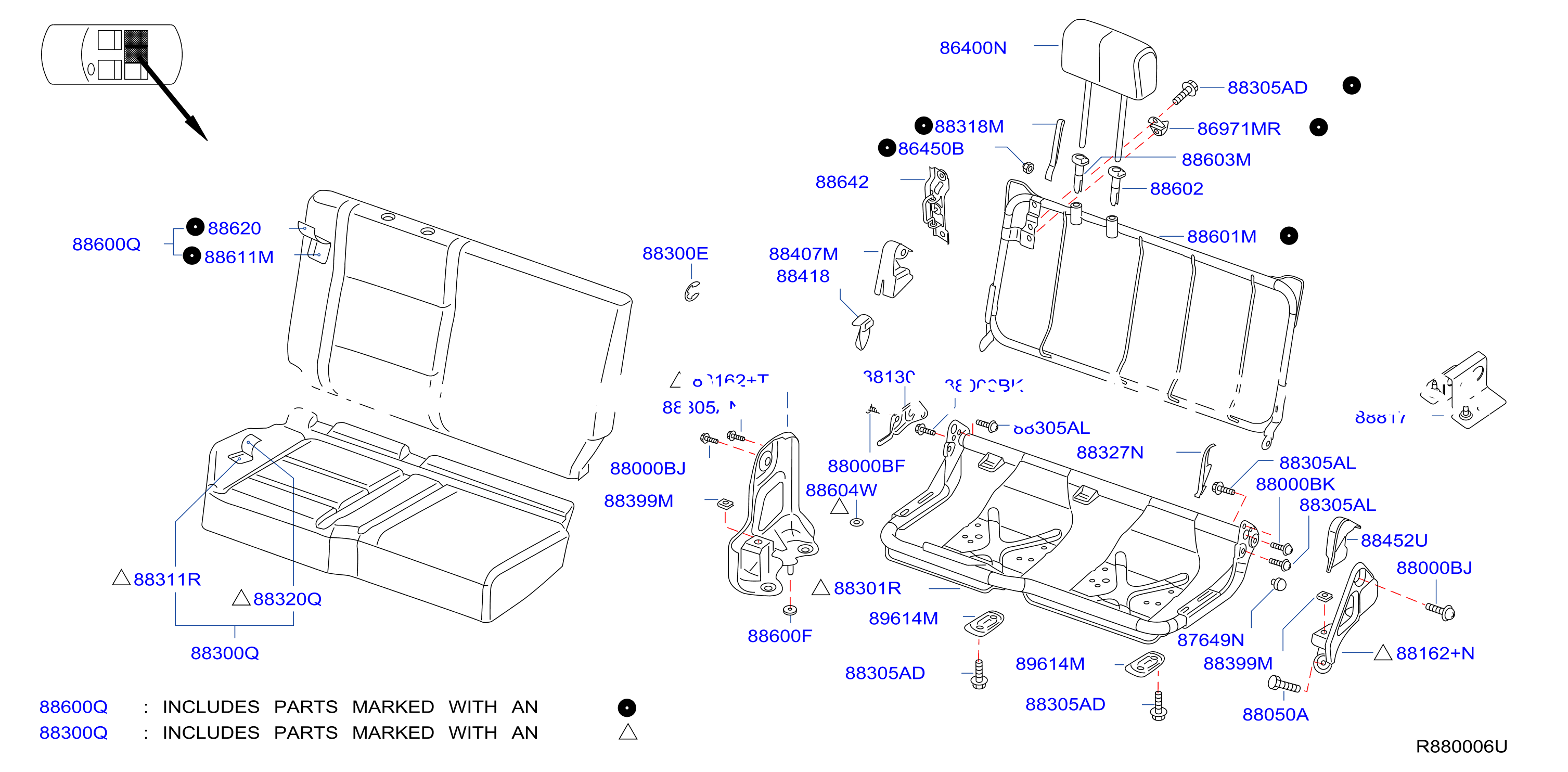 Rear Seat King Cab Rh