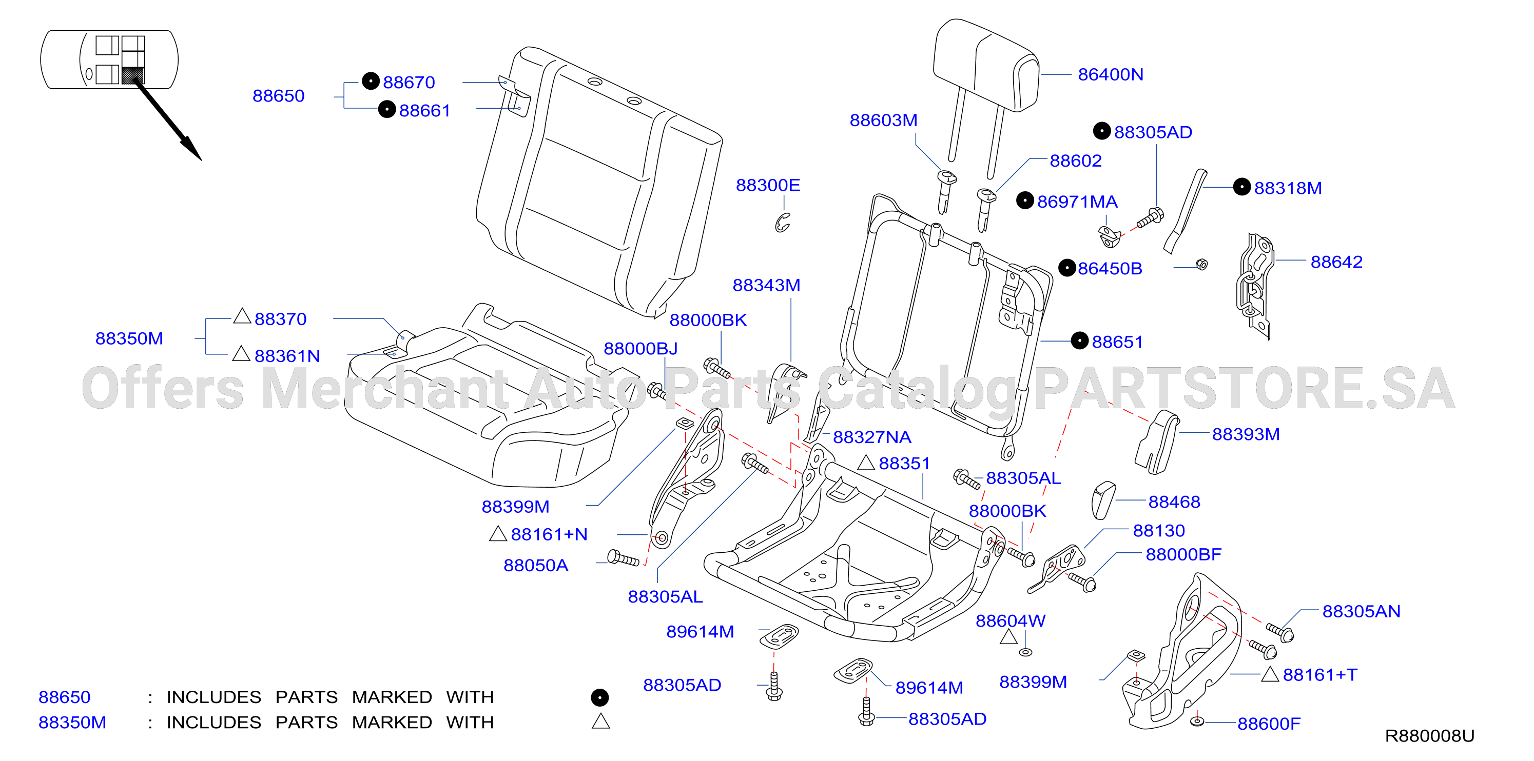 Rear Seat Crew Cab Lh