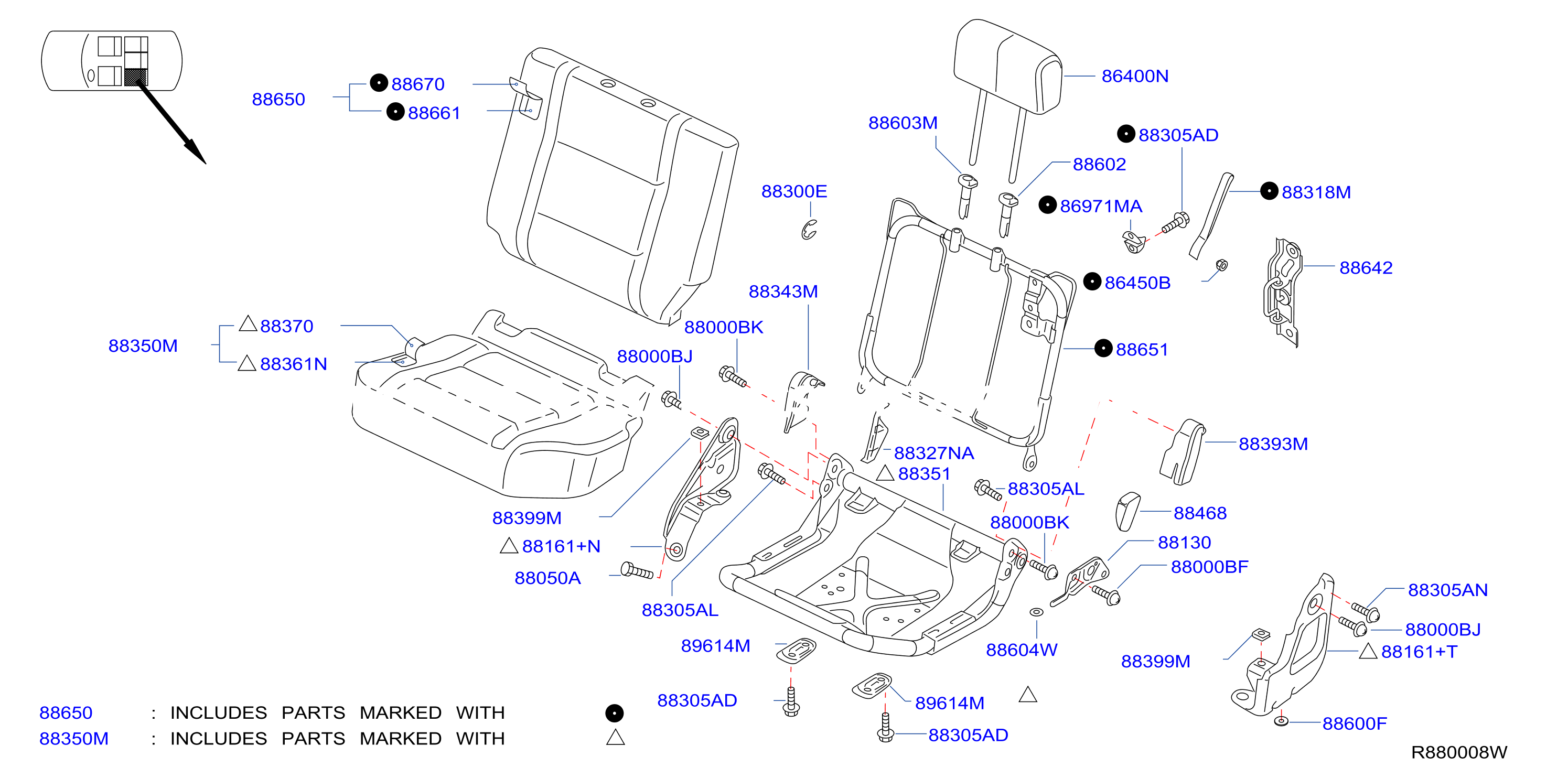 Rear Seat King Cab Lh