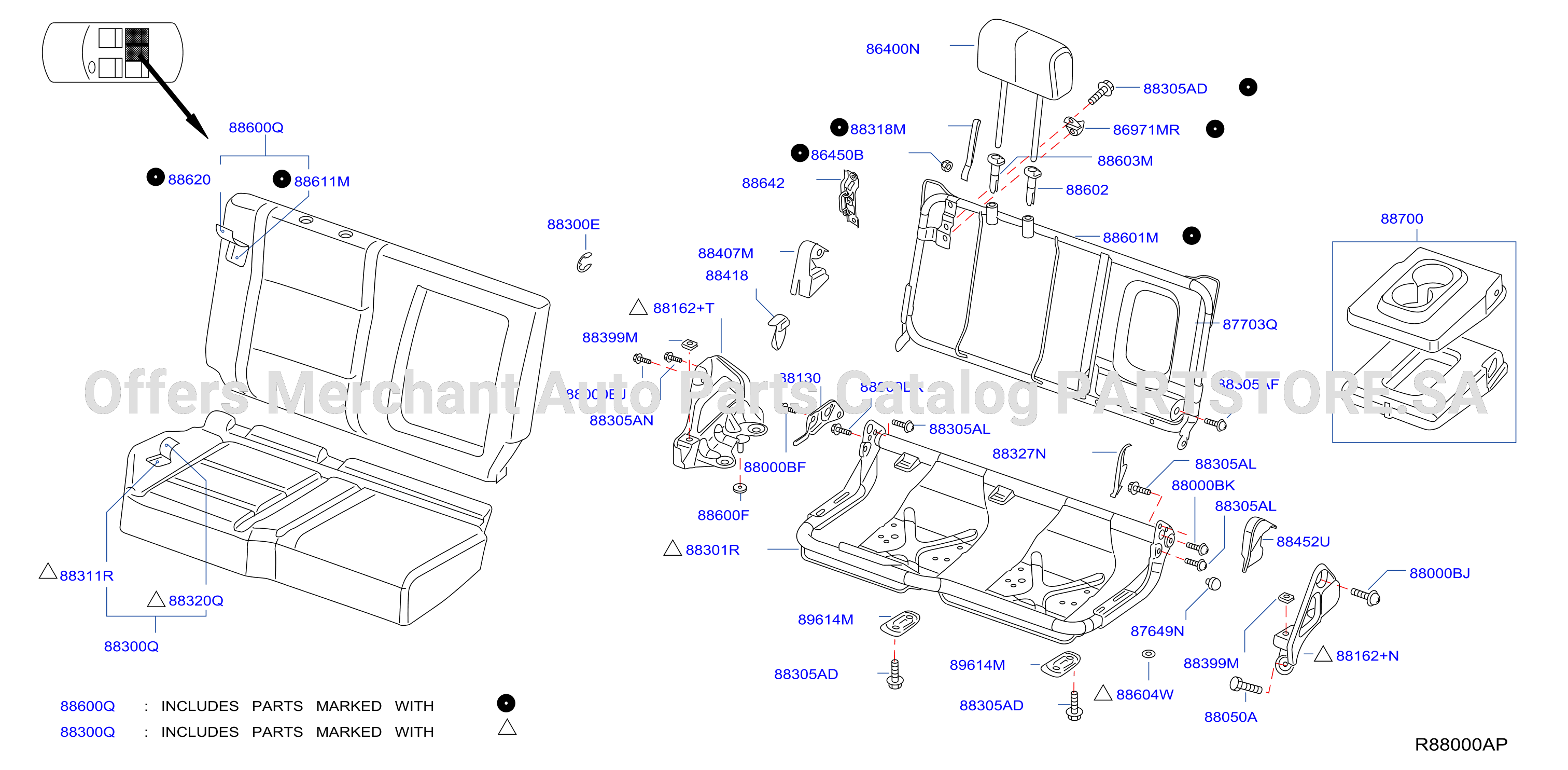 Rear Seat Crew Cab Rh