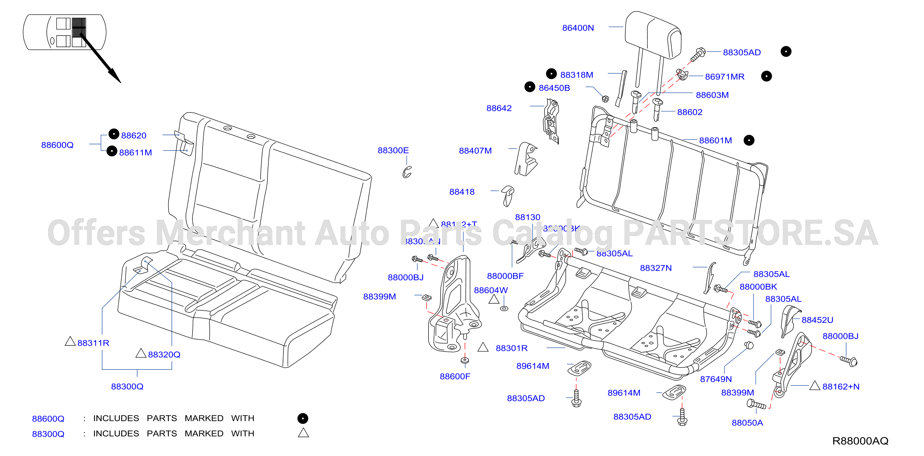 Rear Seat King Cab Rh