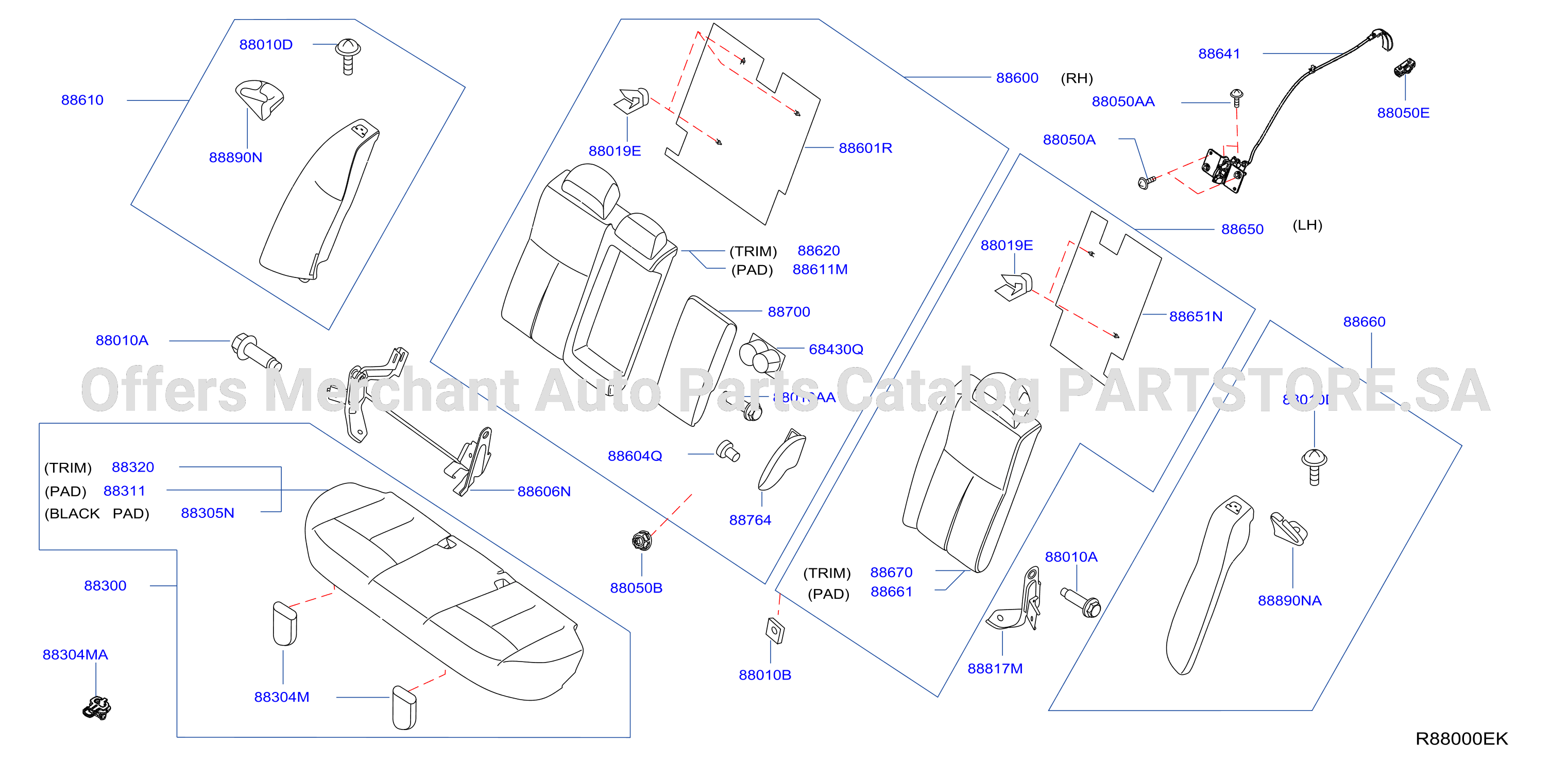 Rear Seat Cloth Rear Seat
