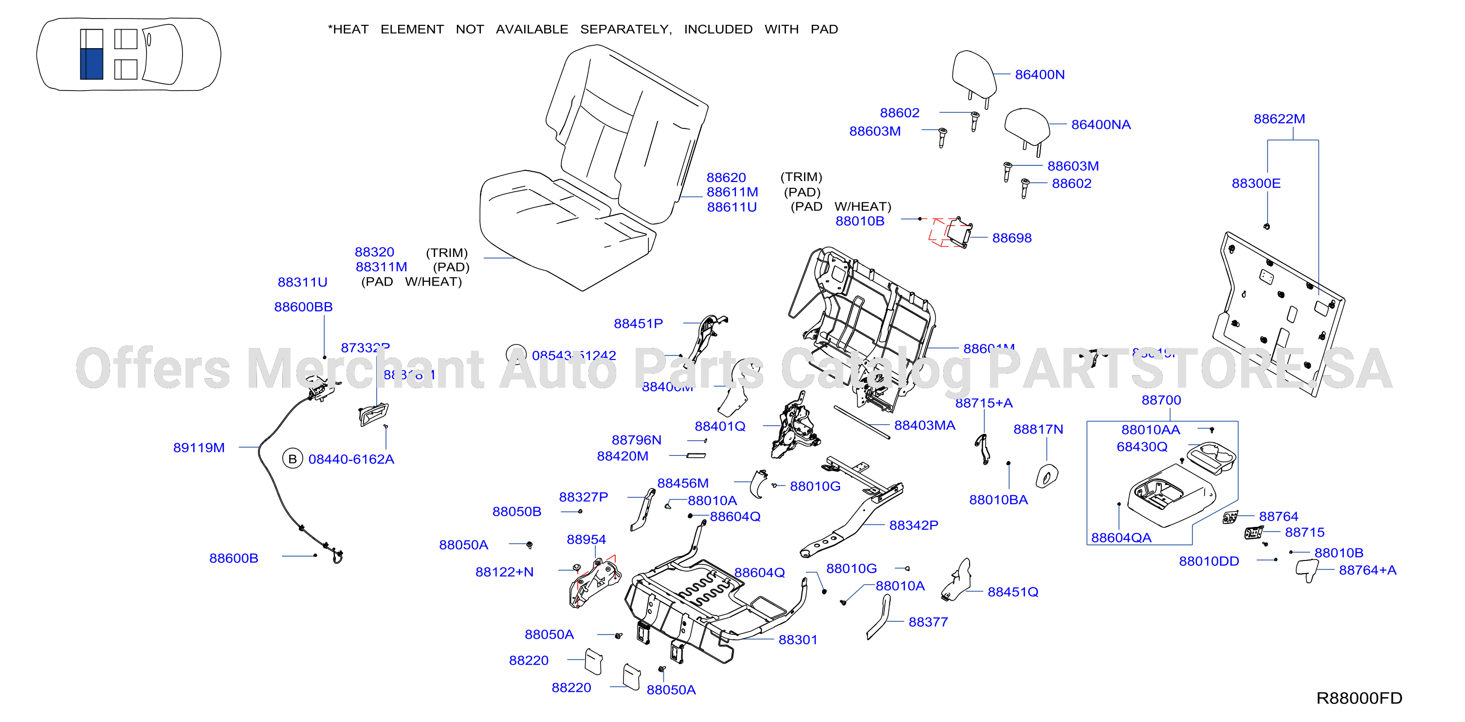 Rear Seat Rh