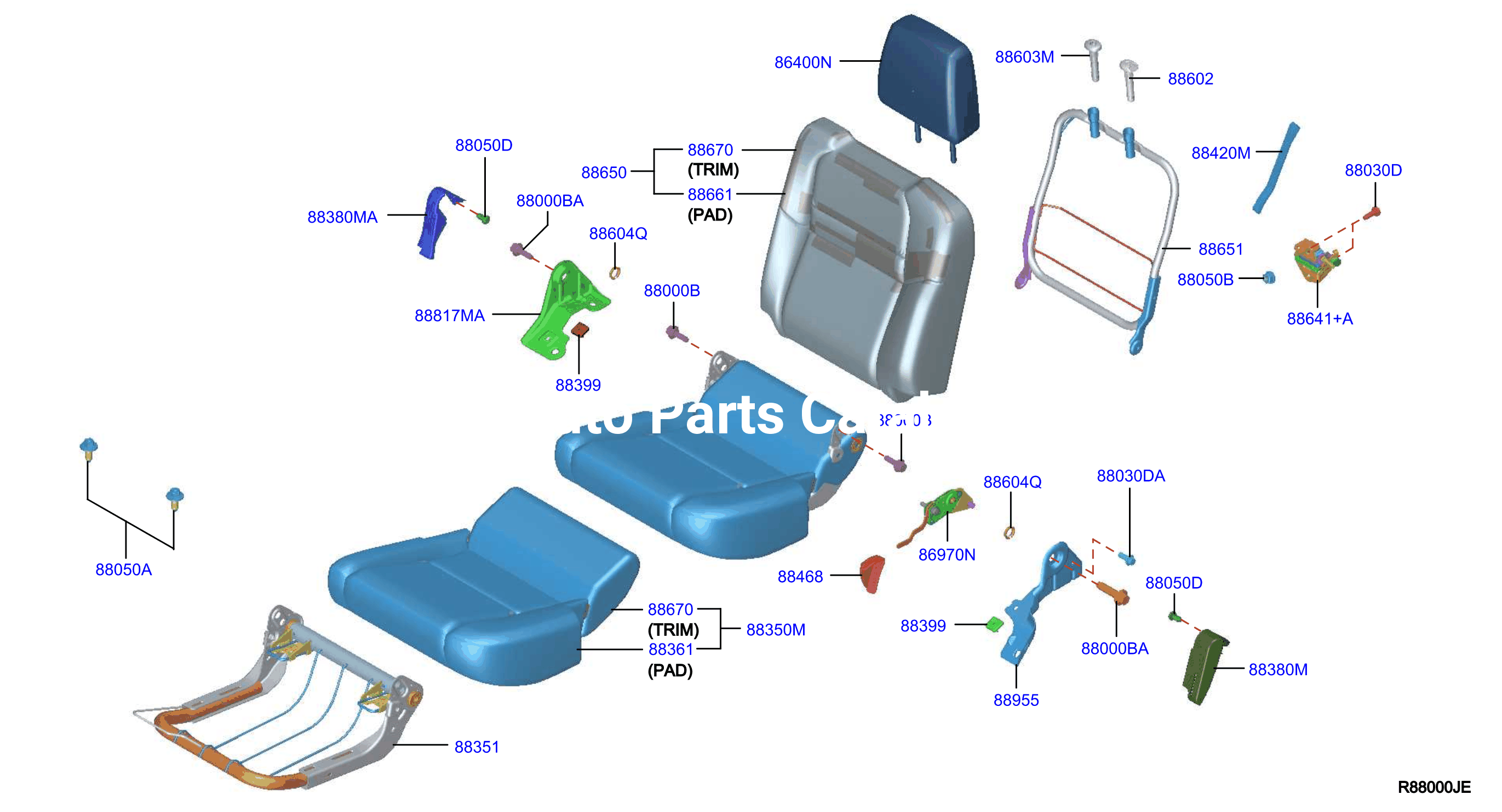 Rear Seat 2Nd Row Cc Lh