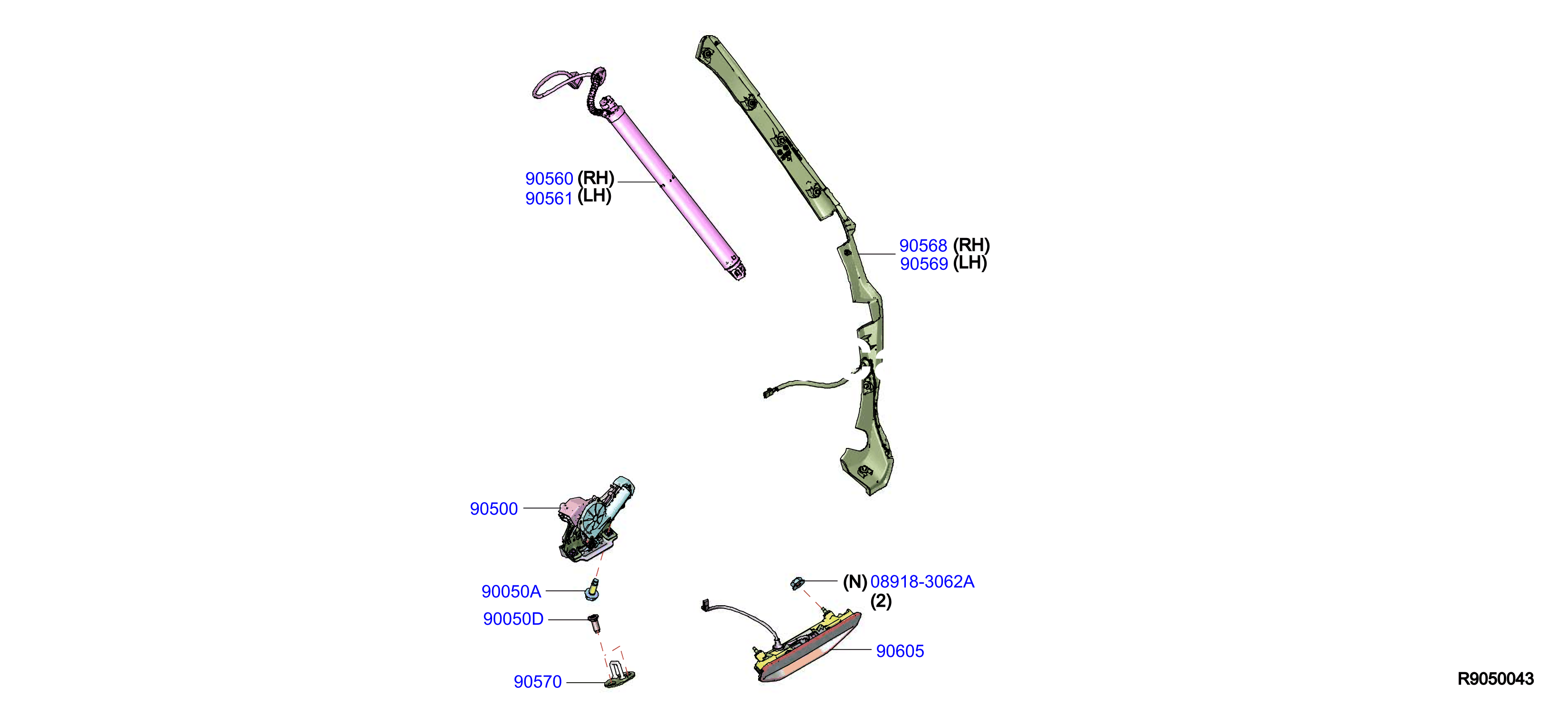 Back Door Lock Handle