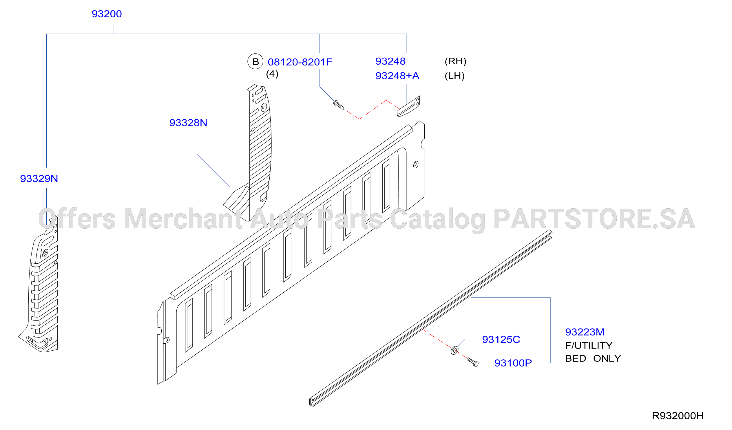 Rear Body Front Panel Guard Frame
