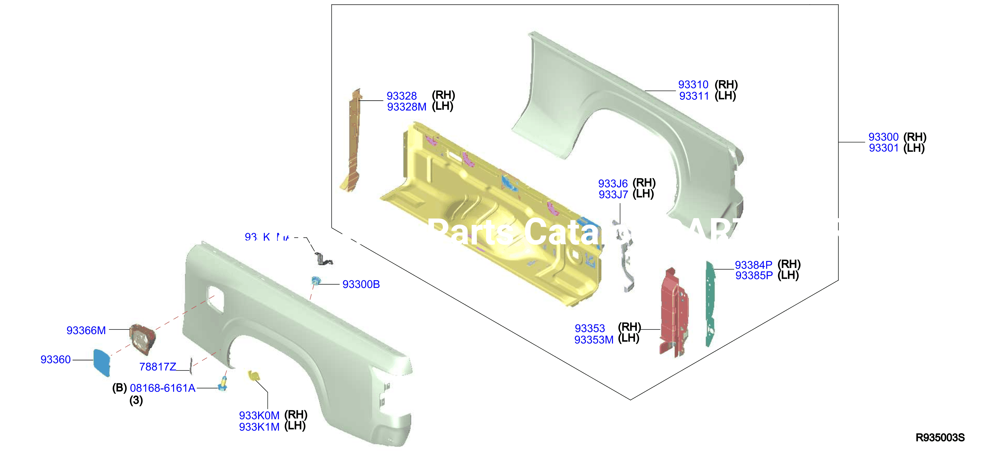 Rear Body Side Gate Fitting Sheetmetal