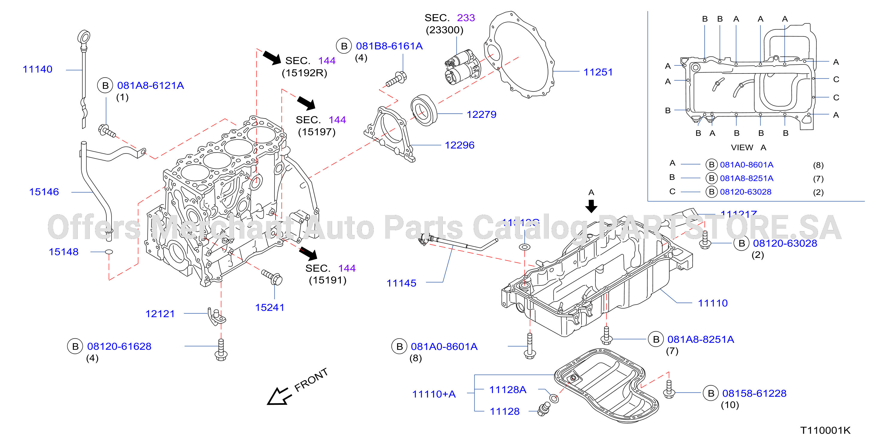 Cylinder Block Oil Pan Assembly