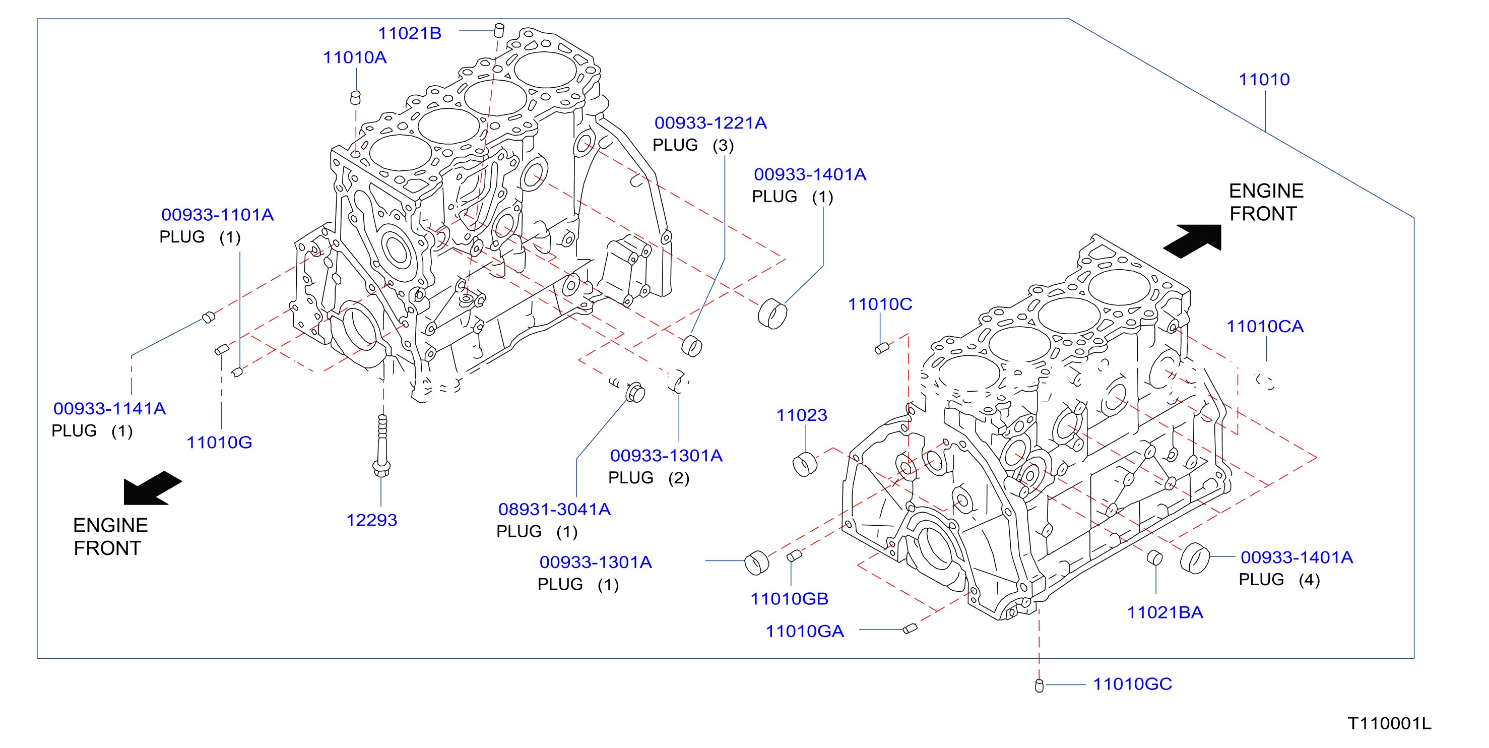 Cylinder Block Oil Pan Component Parts