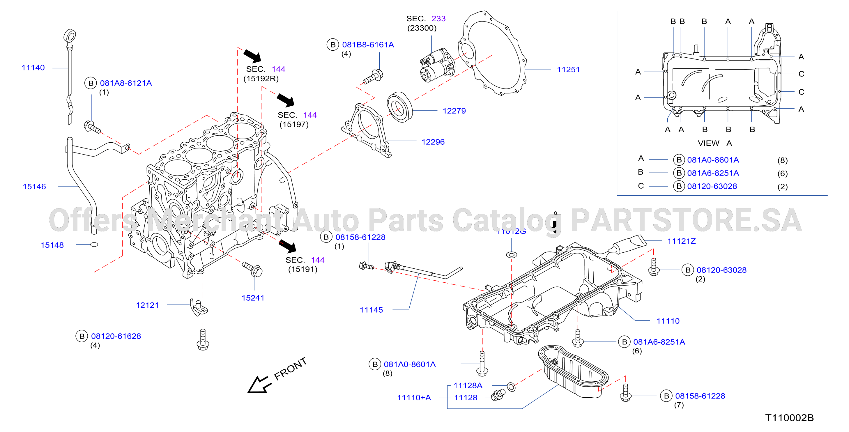 Cylinder Block Oil Pan Assembly
