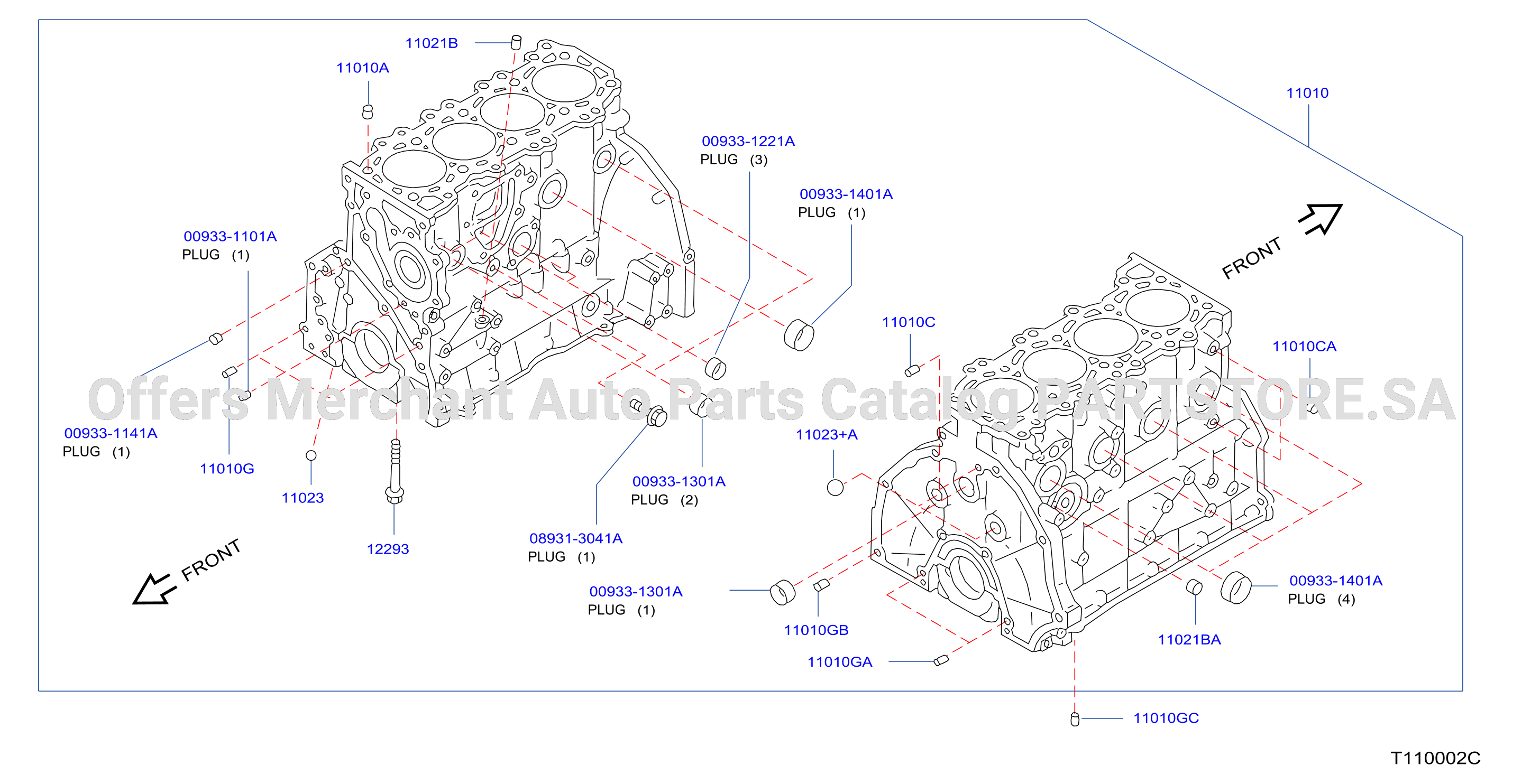 Cylinder Block Oil Pan Component