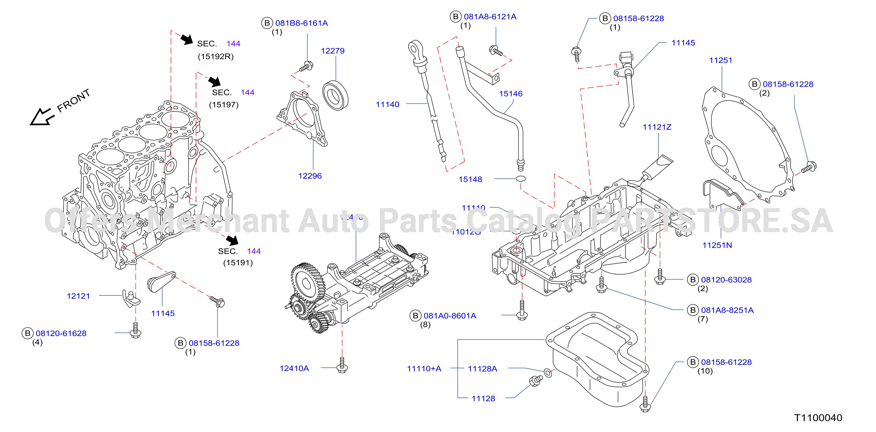 Cylinder Block Oil Pan Assembly