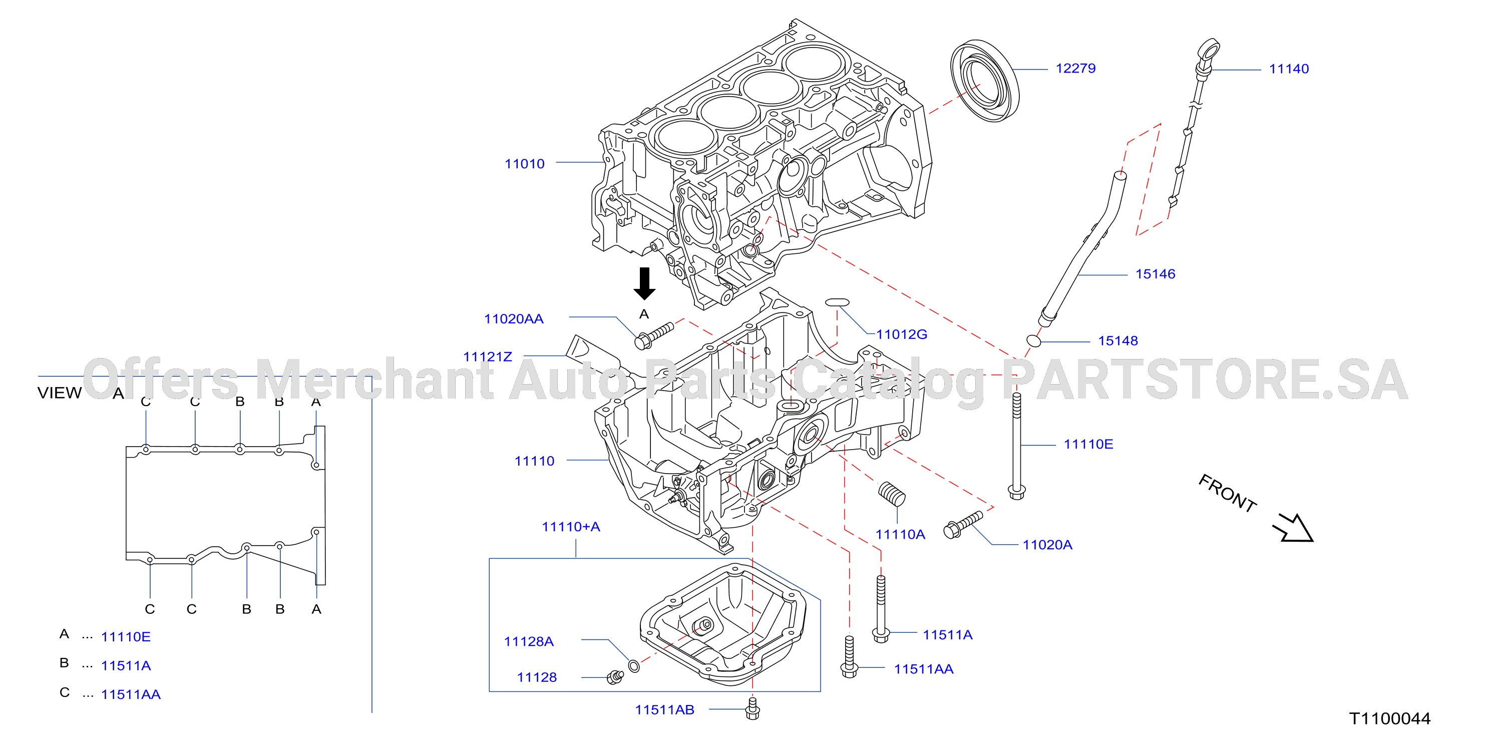 Cylinder Block Oil Pan Assenbly