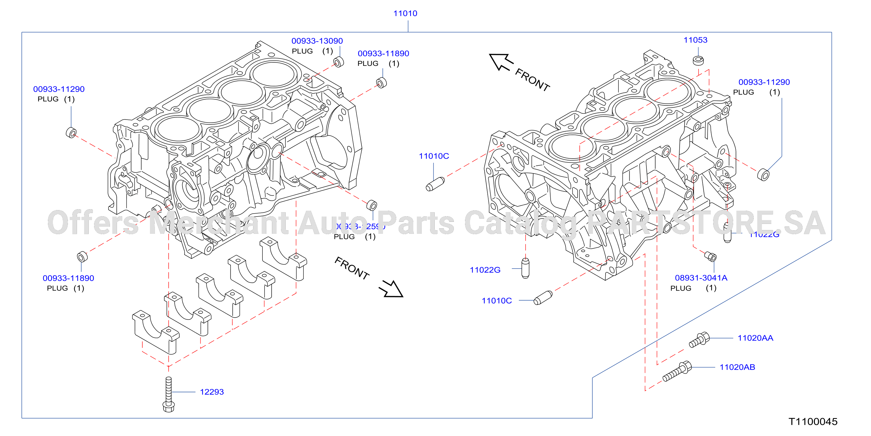 Cylinder Block Oil Pan Component
