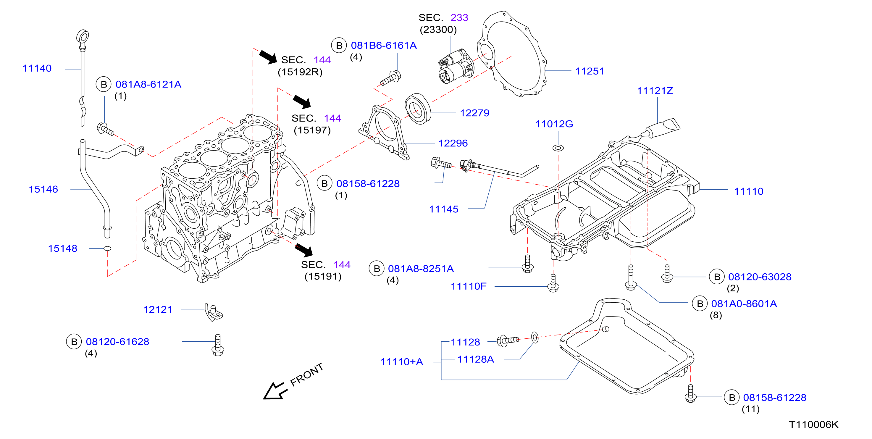 Cylinder Block Oil Pan Assembly