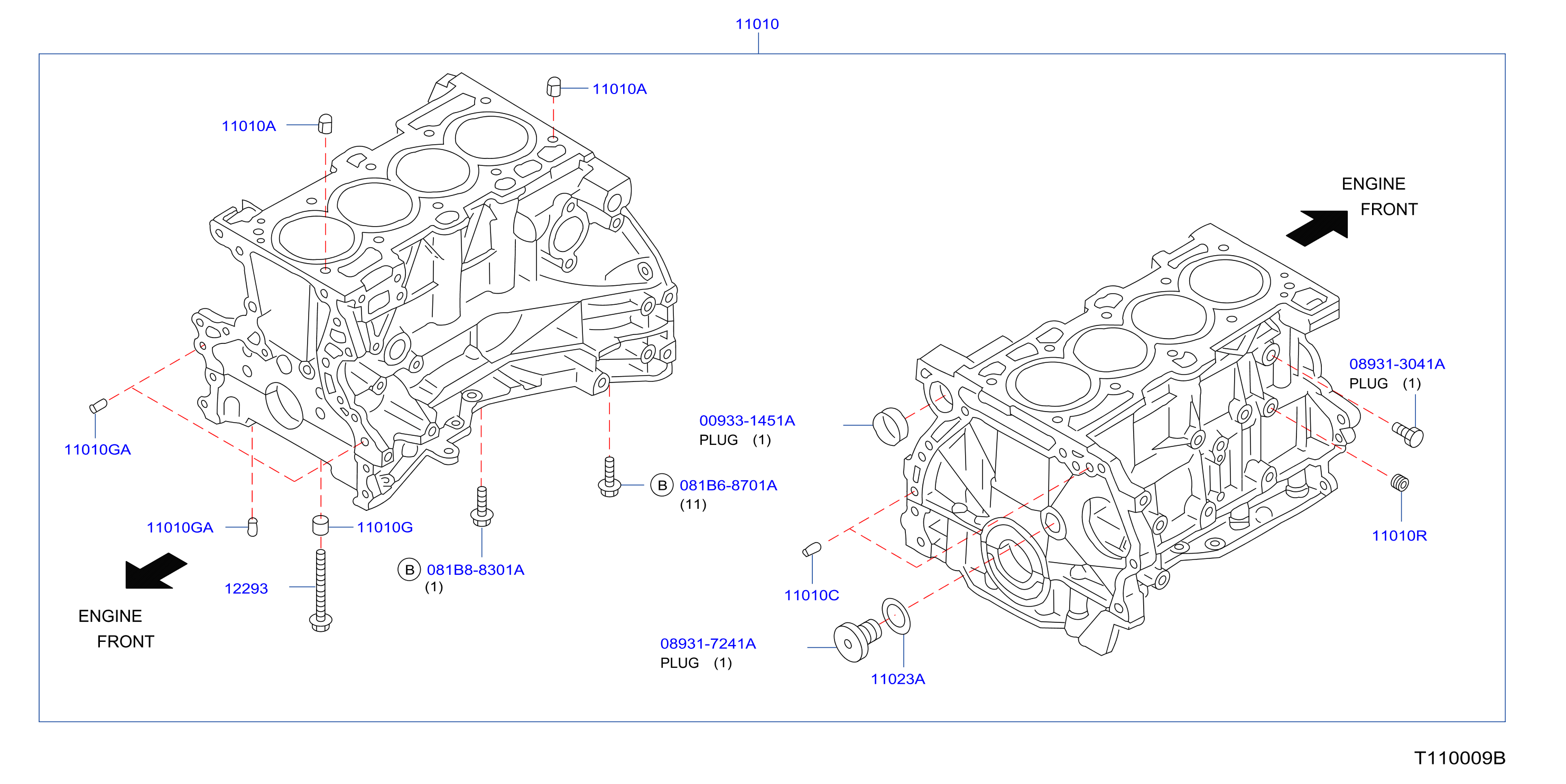 Cylinder Block Oil Pan Component Parts