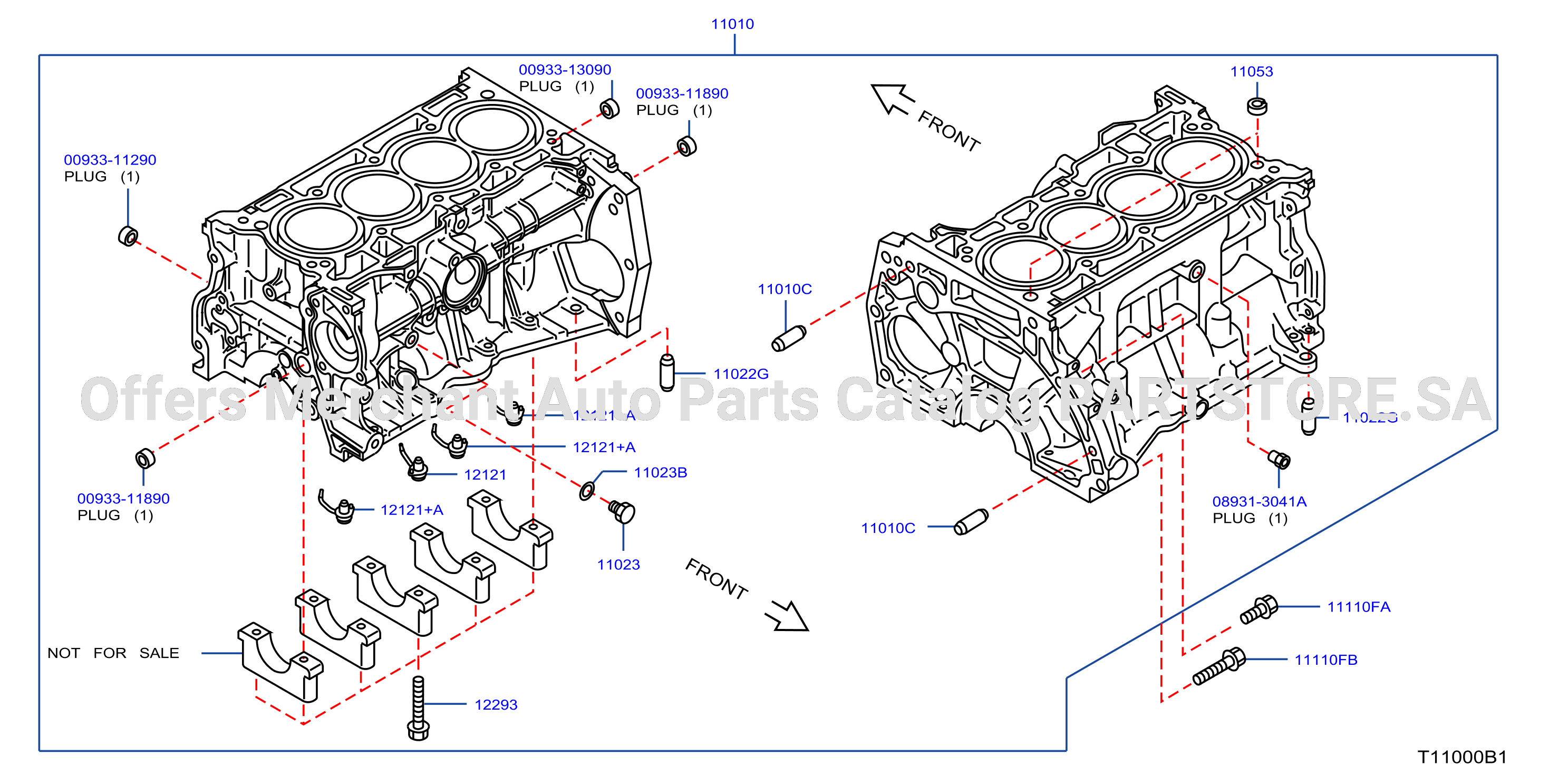 Cylinder Block Oil Pan Component Parts