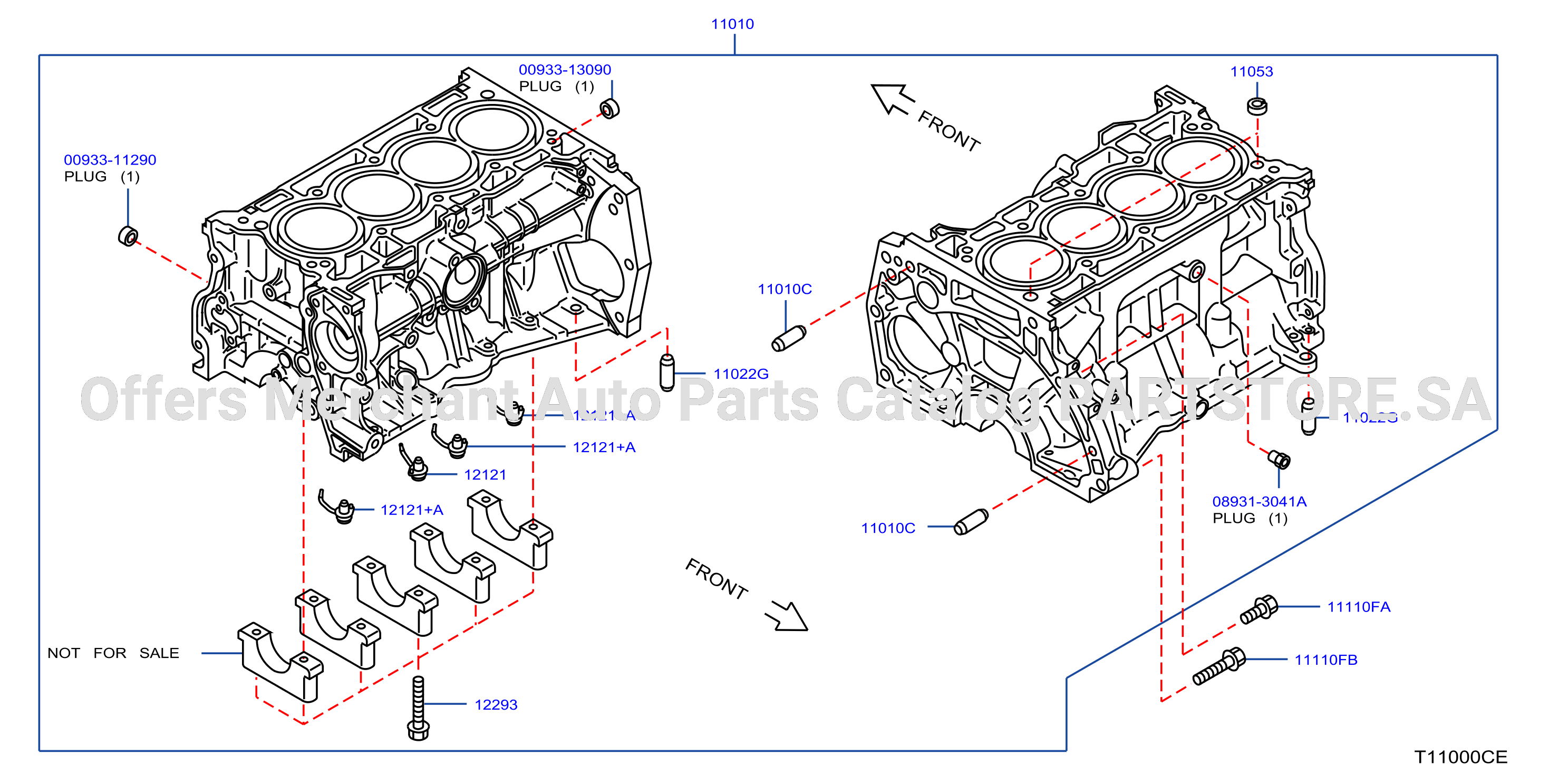 Cylinder Block Oil Pan Component Parts