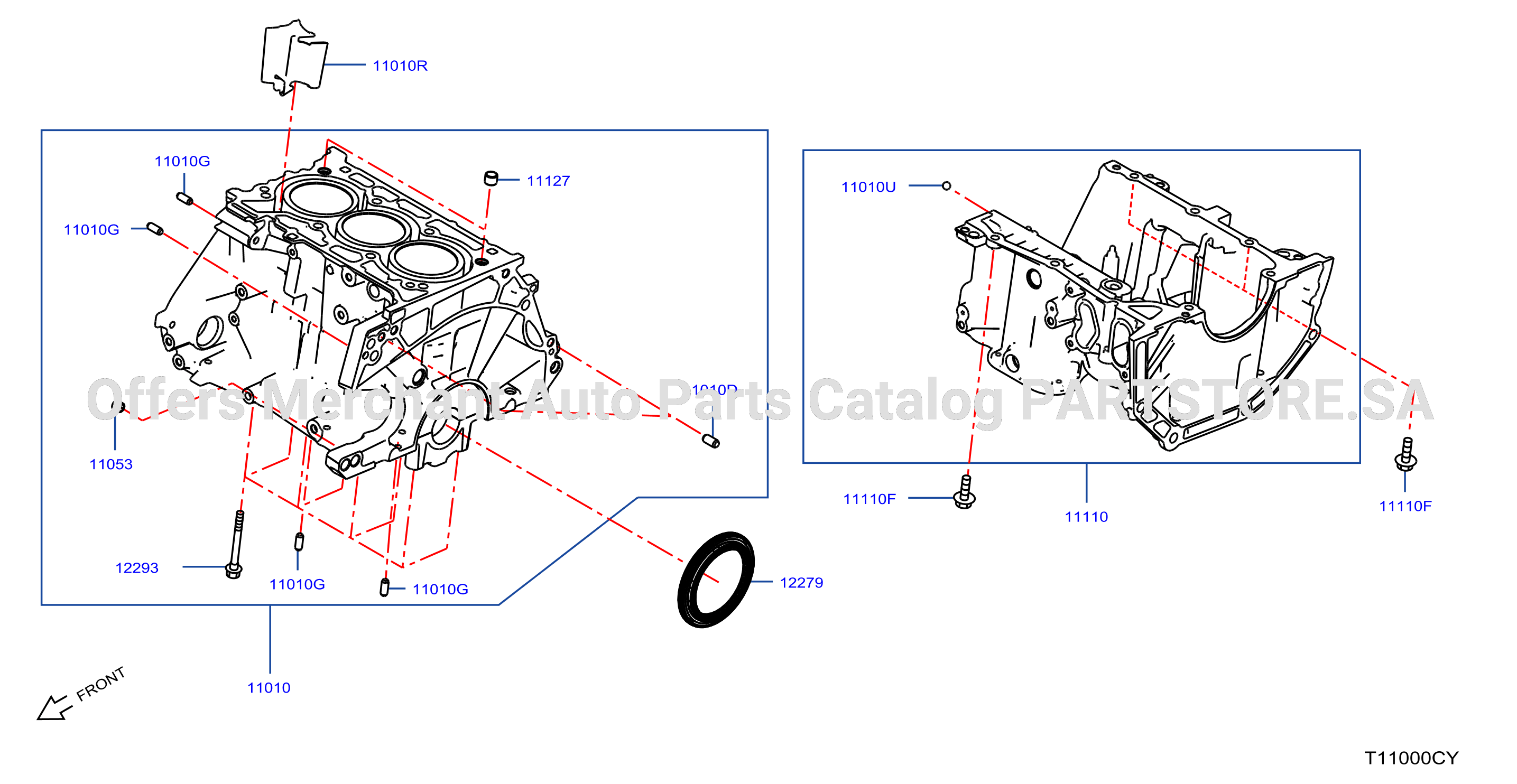Cylinder Block Oil Pan Assembly