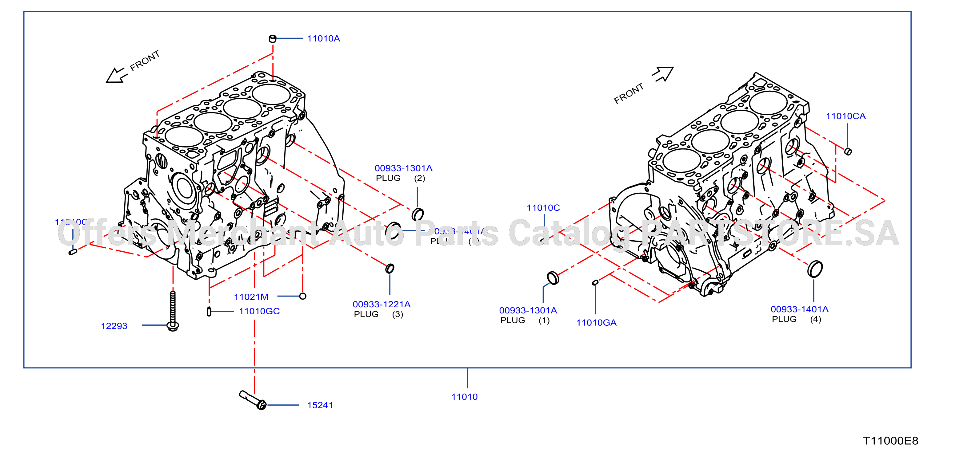 Cylinder Block Oil Pan Component Parts