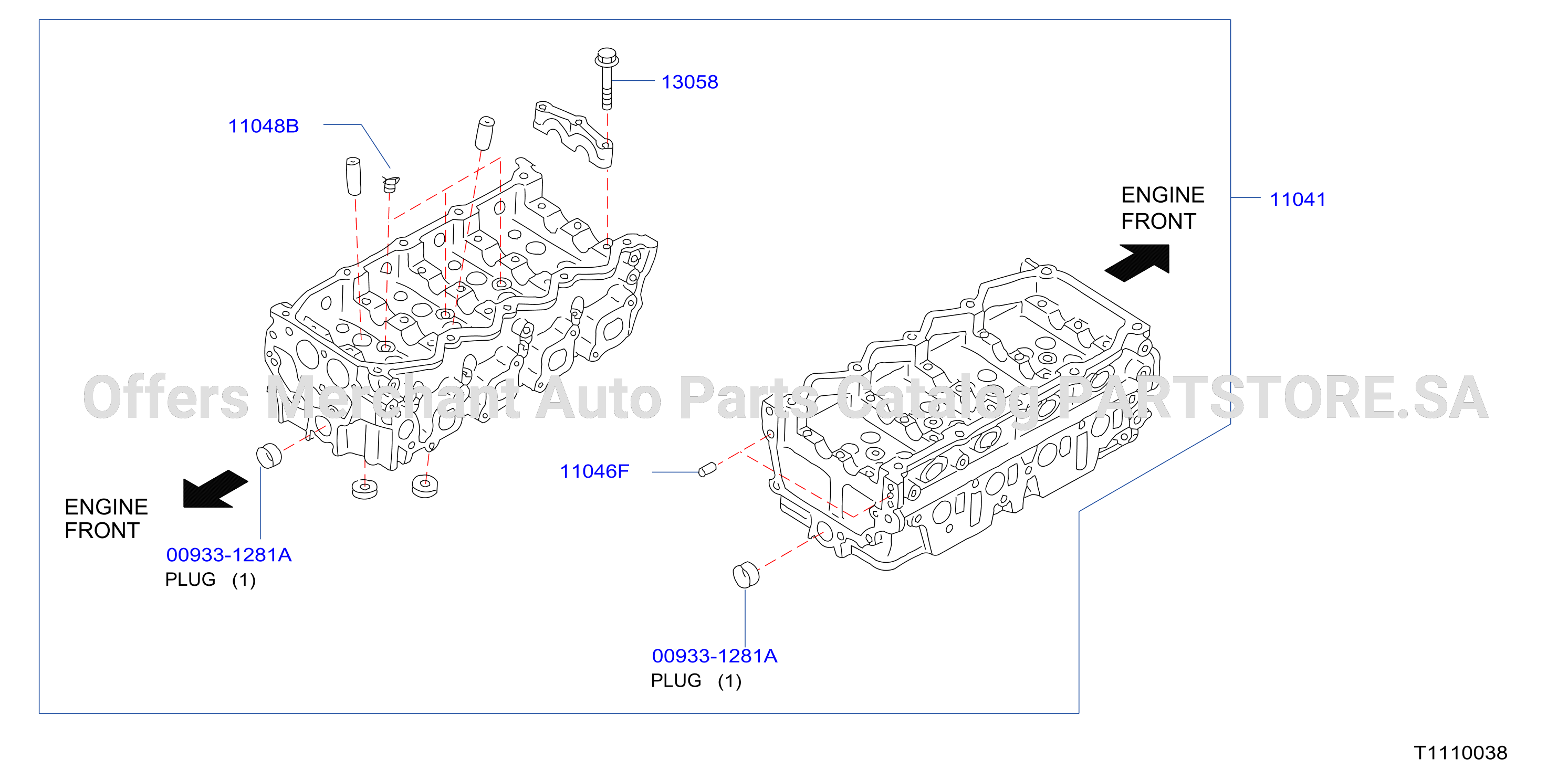 Cylinder Head Rocker Cover Component Parts