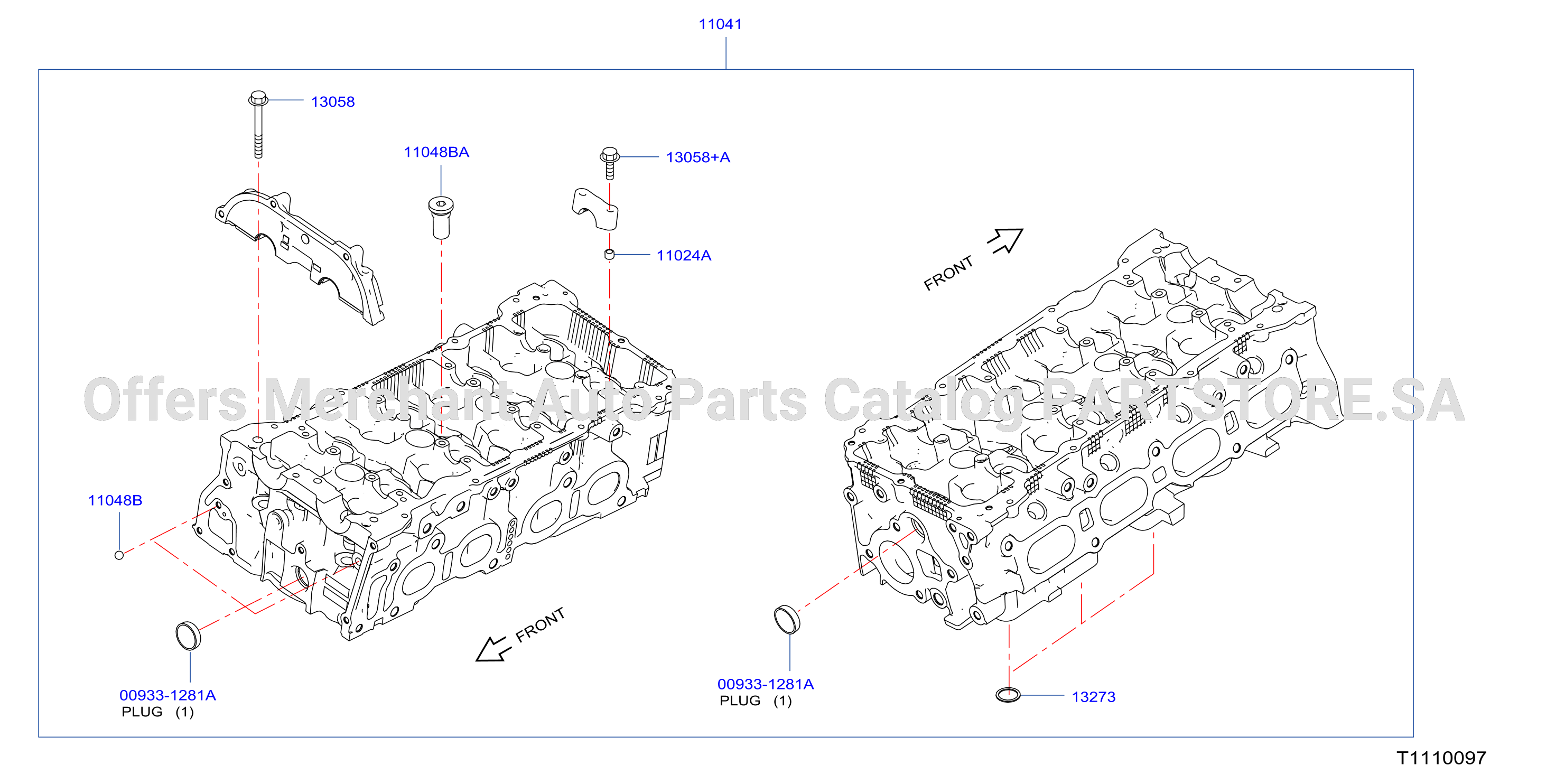 Cylinder Head Rocker Cover Component Parts