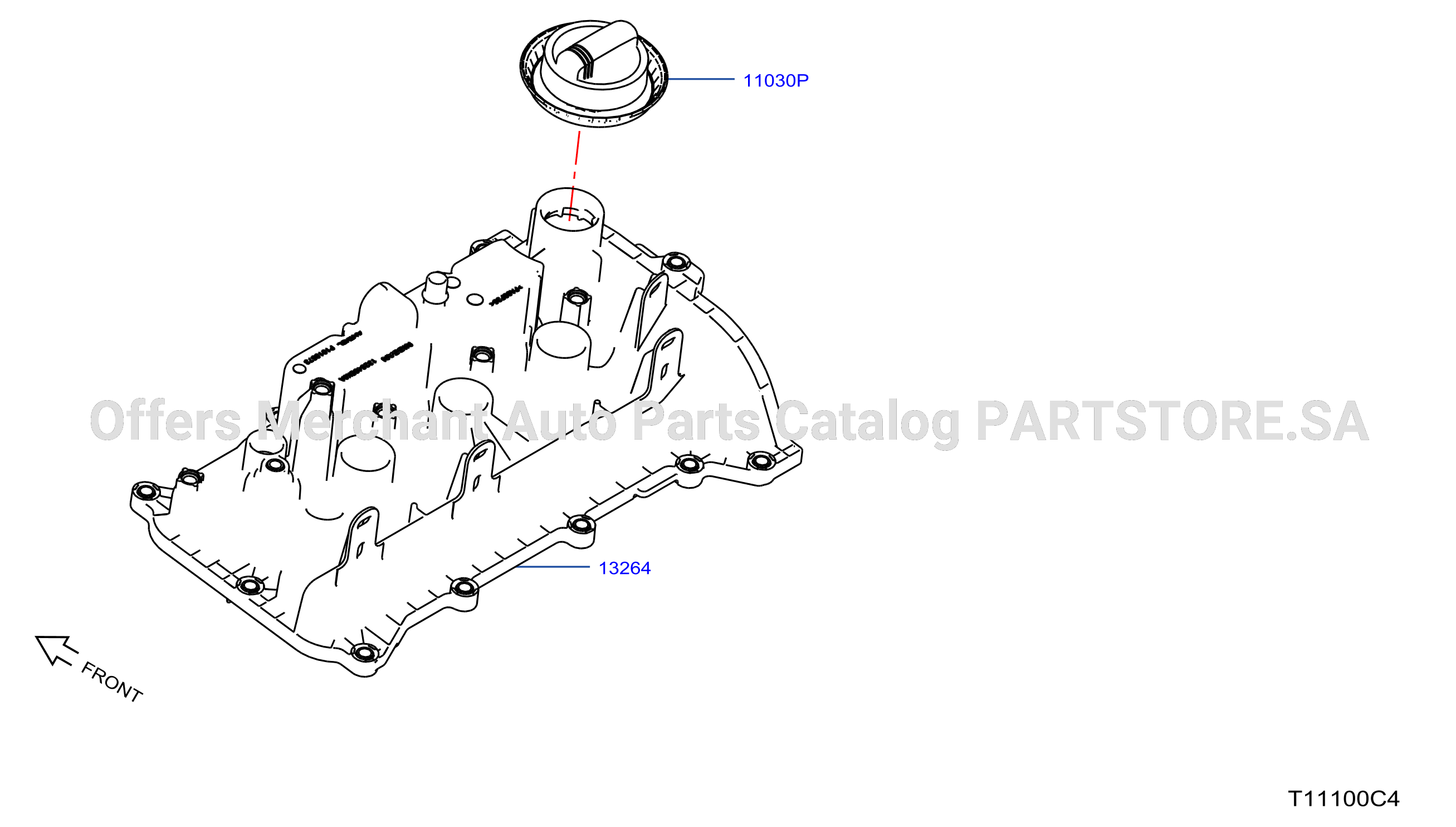 Cylinder Head Rocker Cover Component Parts