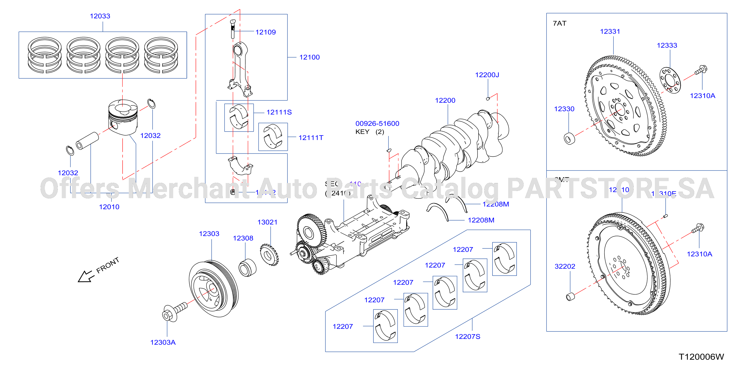 Piston Crankshaft Flywheel Illustration