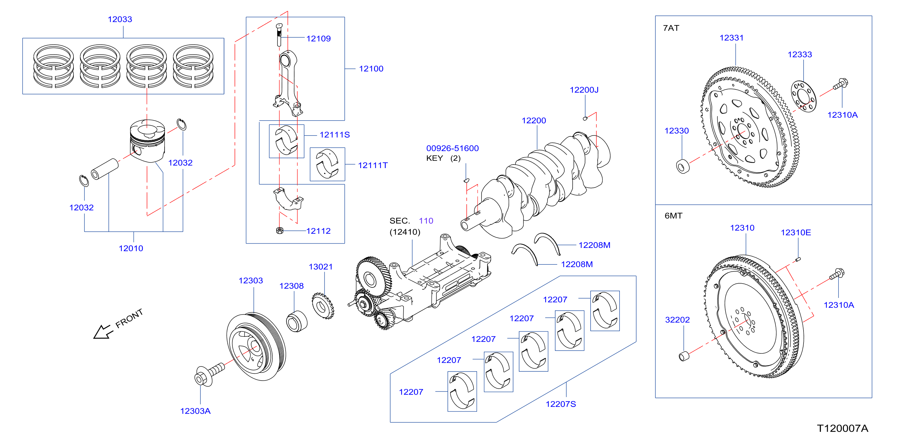 Piston Crankshaft Flywheel Illustration