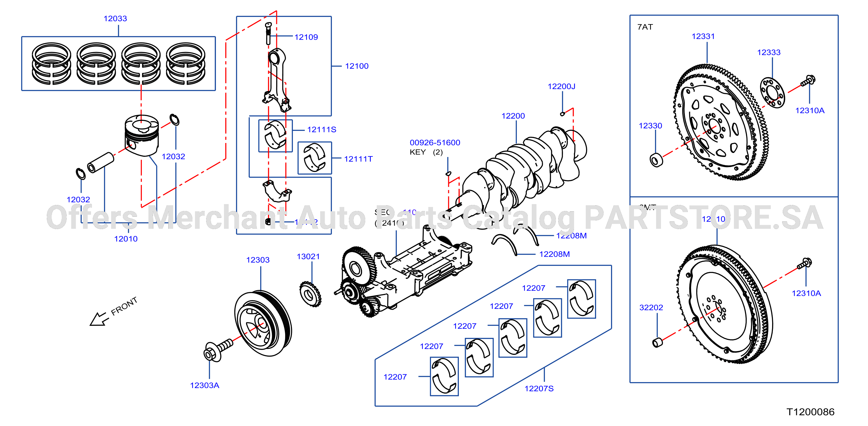 Piston Crankshaft Flywheel Illustration