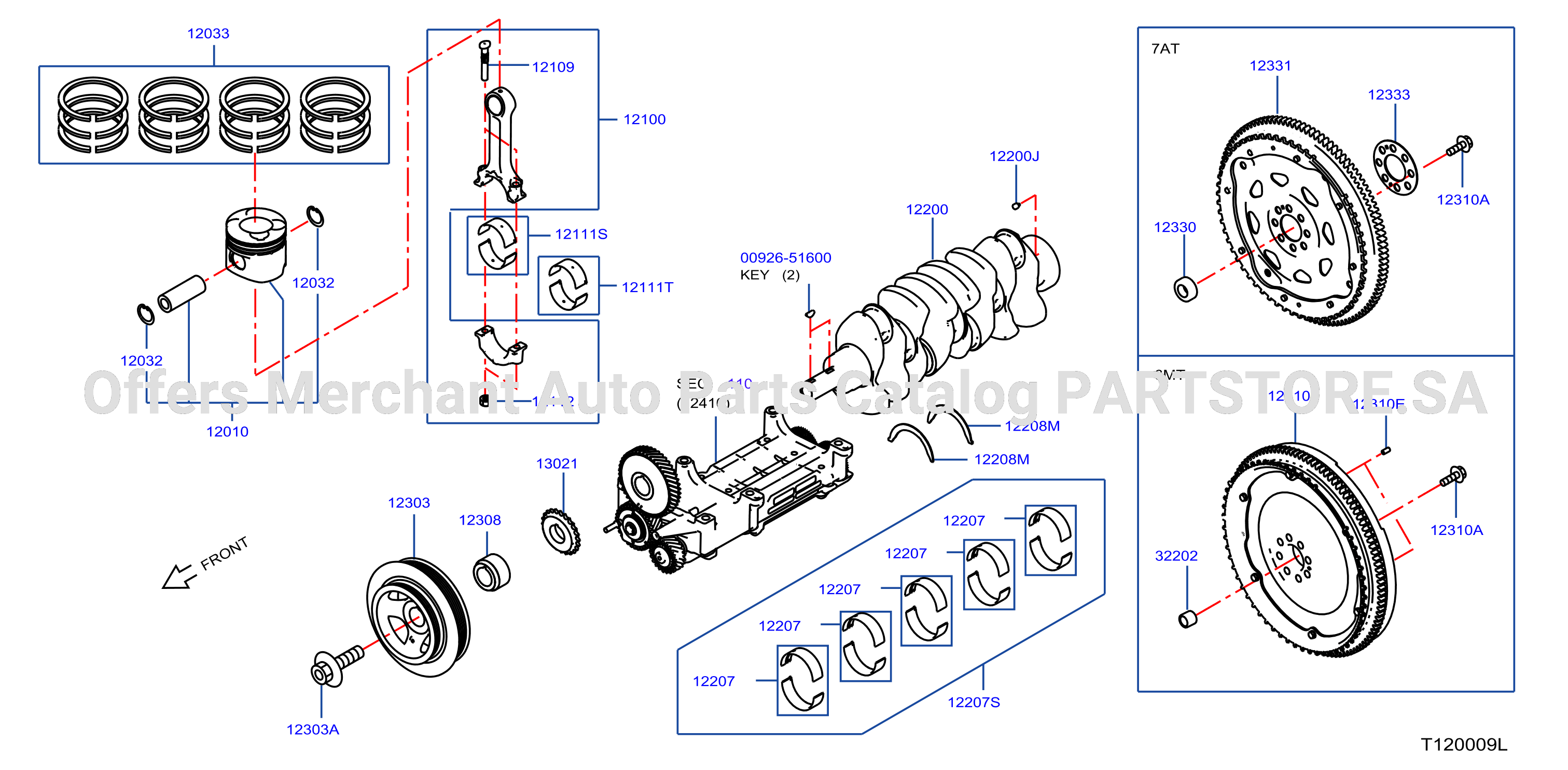 Piston Crankshaft Flywheel Illustration
