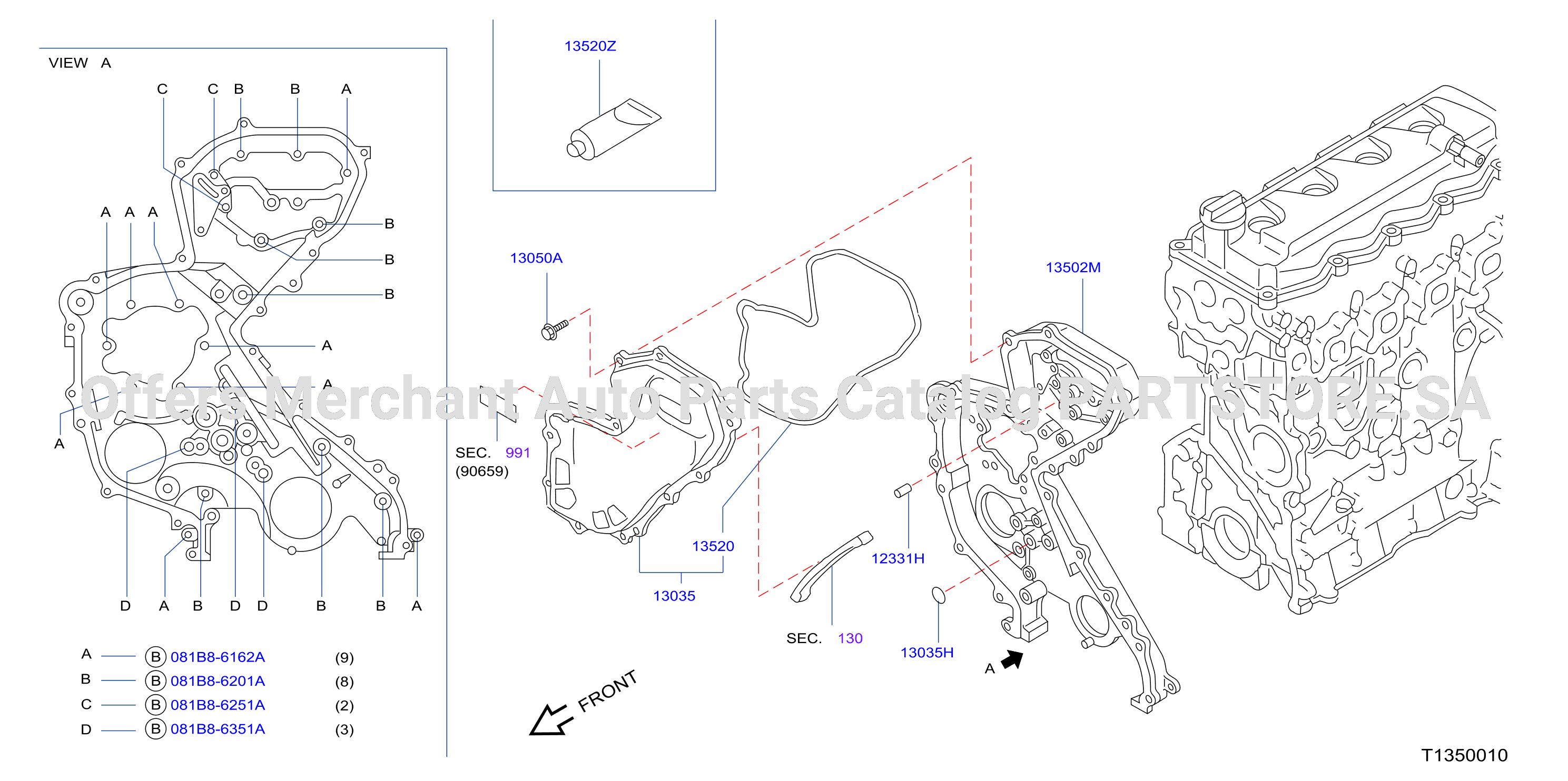 Front Cover Vacuum Pump Fitting Front Cover