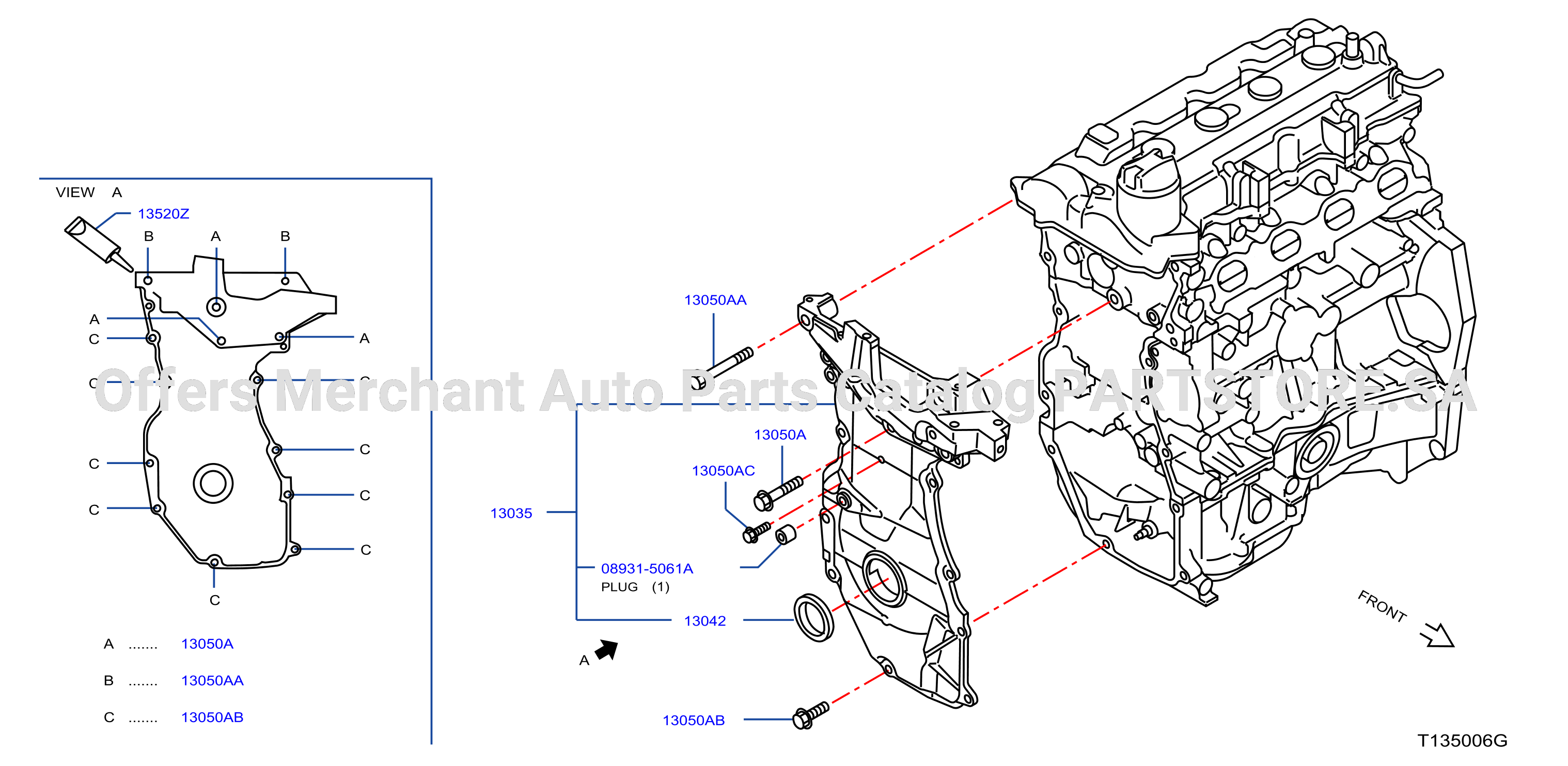 Front Cover Vacuum Pump Fitting Front Cover