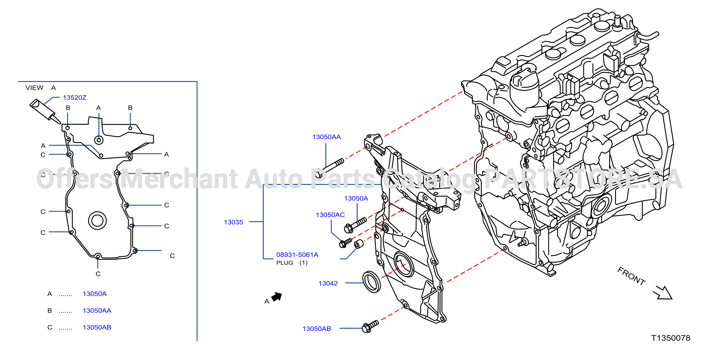 Front Cover Vacuum Pump Fitting Front Cover