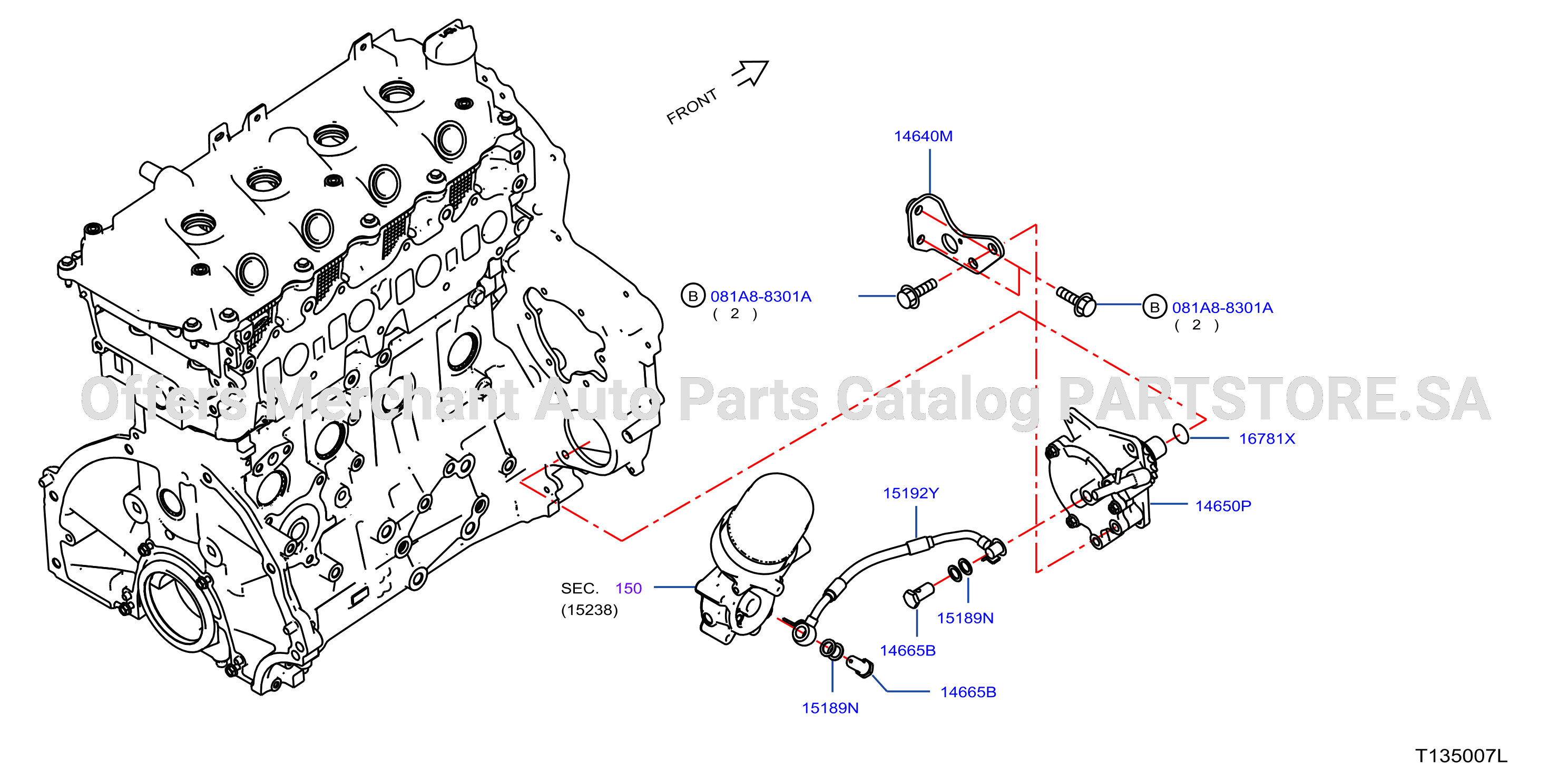 Front Cover Vacuum Pump Fitting Vaccum Pump
