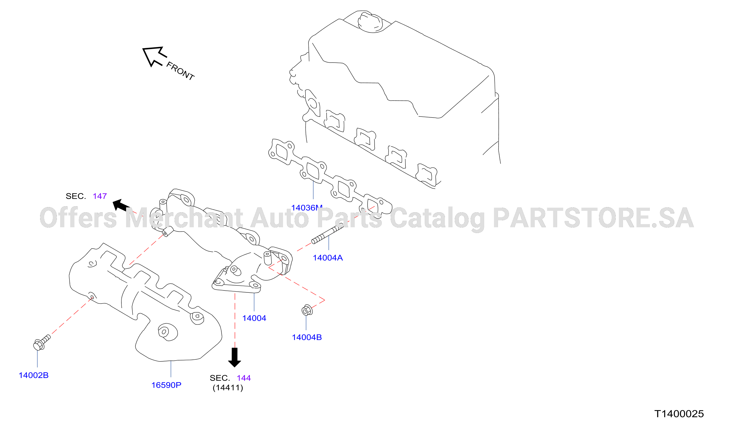 Manifold Exhaust Parts