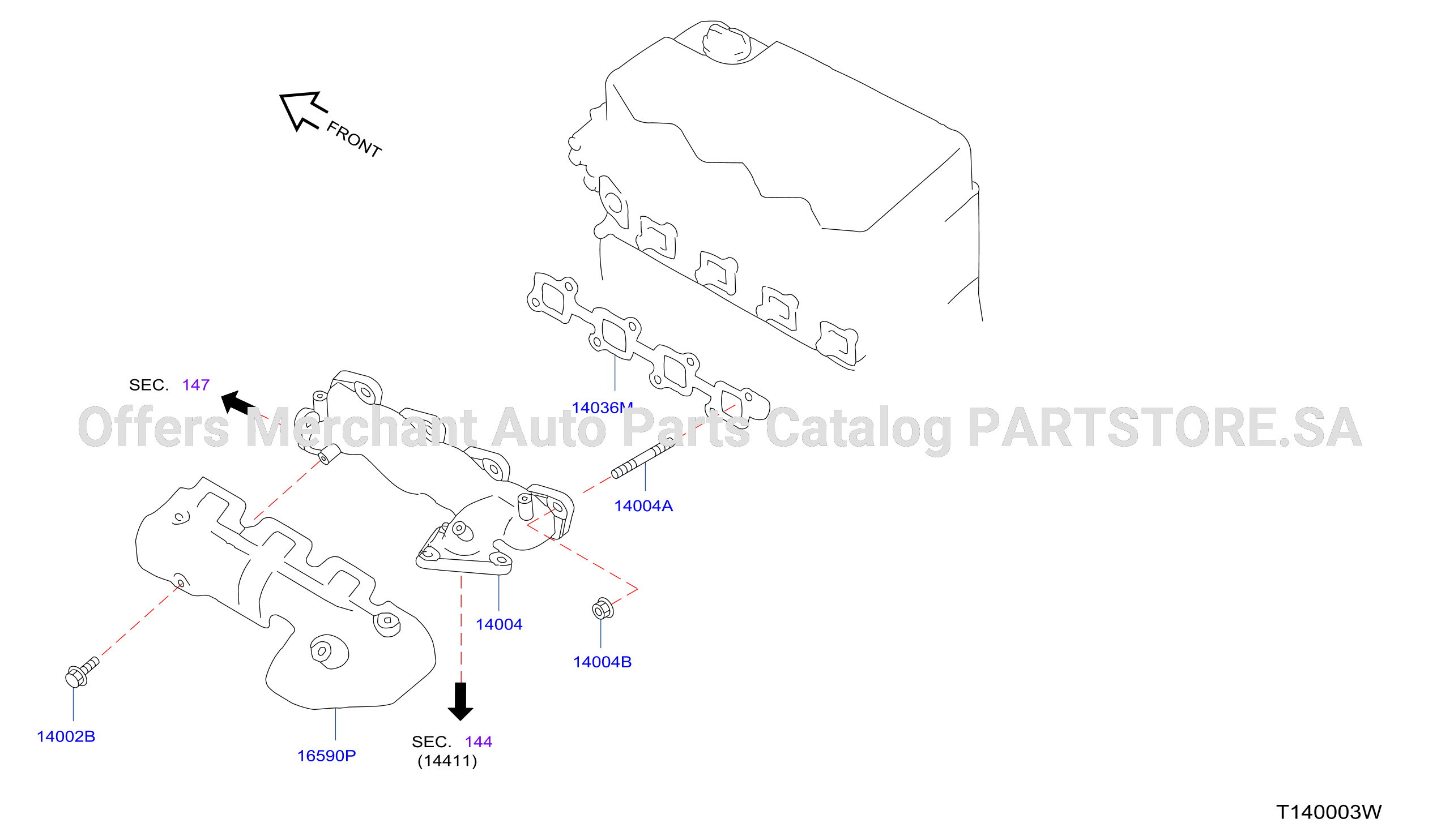 Manifold Exhaust Parts